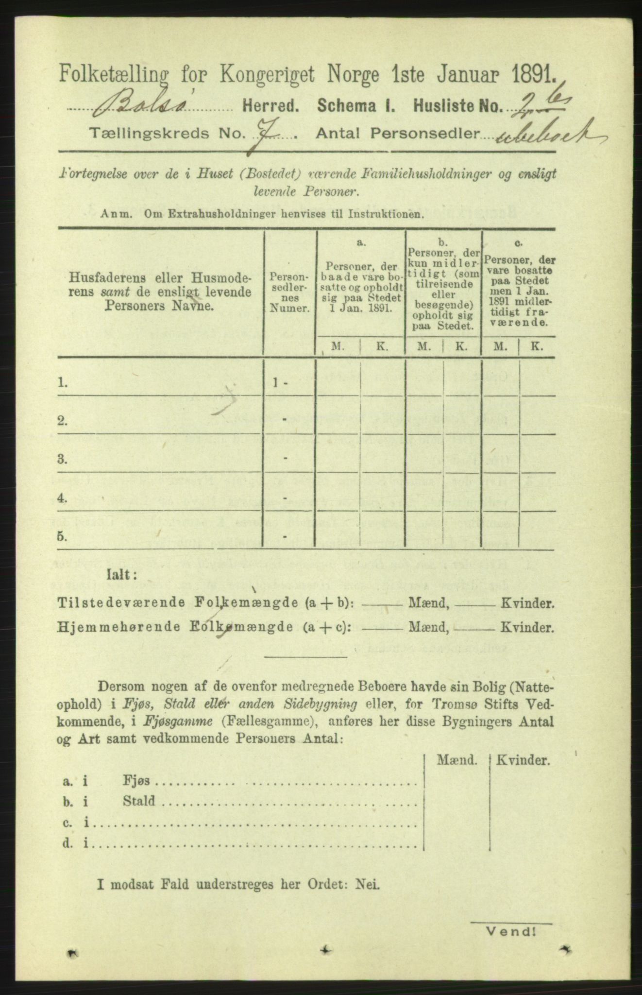 RA, 1891 census for 1544 Bolsøy, 1891, p. 4125