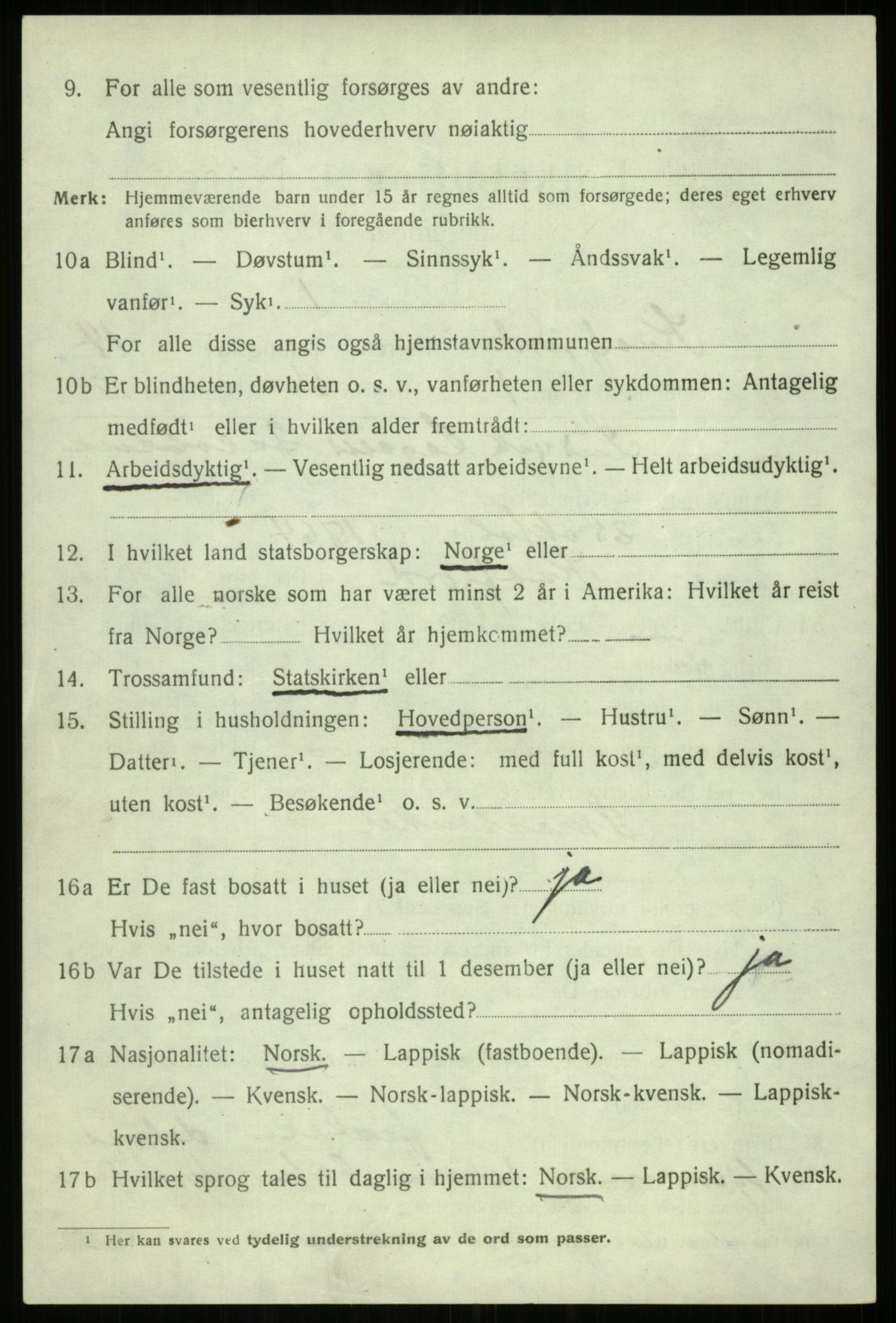 SATØ, 1920 census for Kvæfjord, 1920, p. 6670