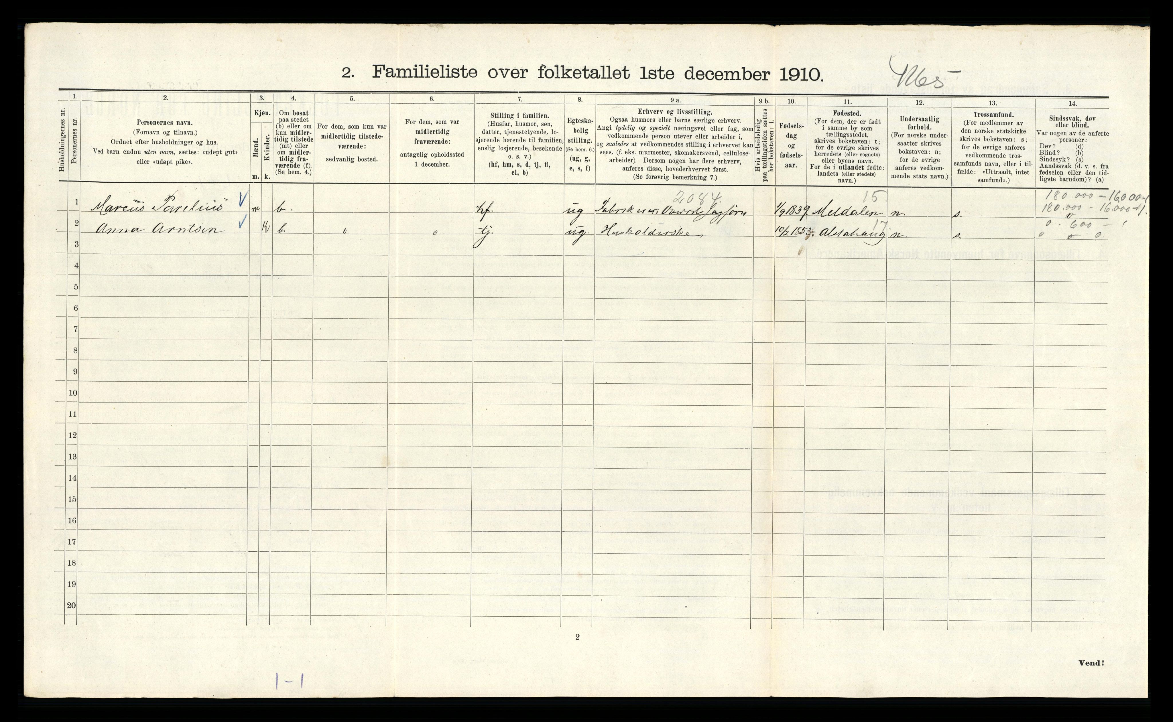 RA, 1910 census for Kristiania, 1910, p. 119460