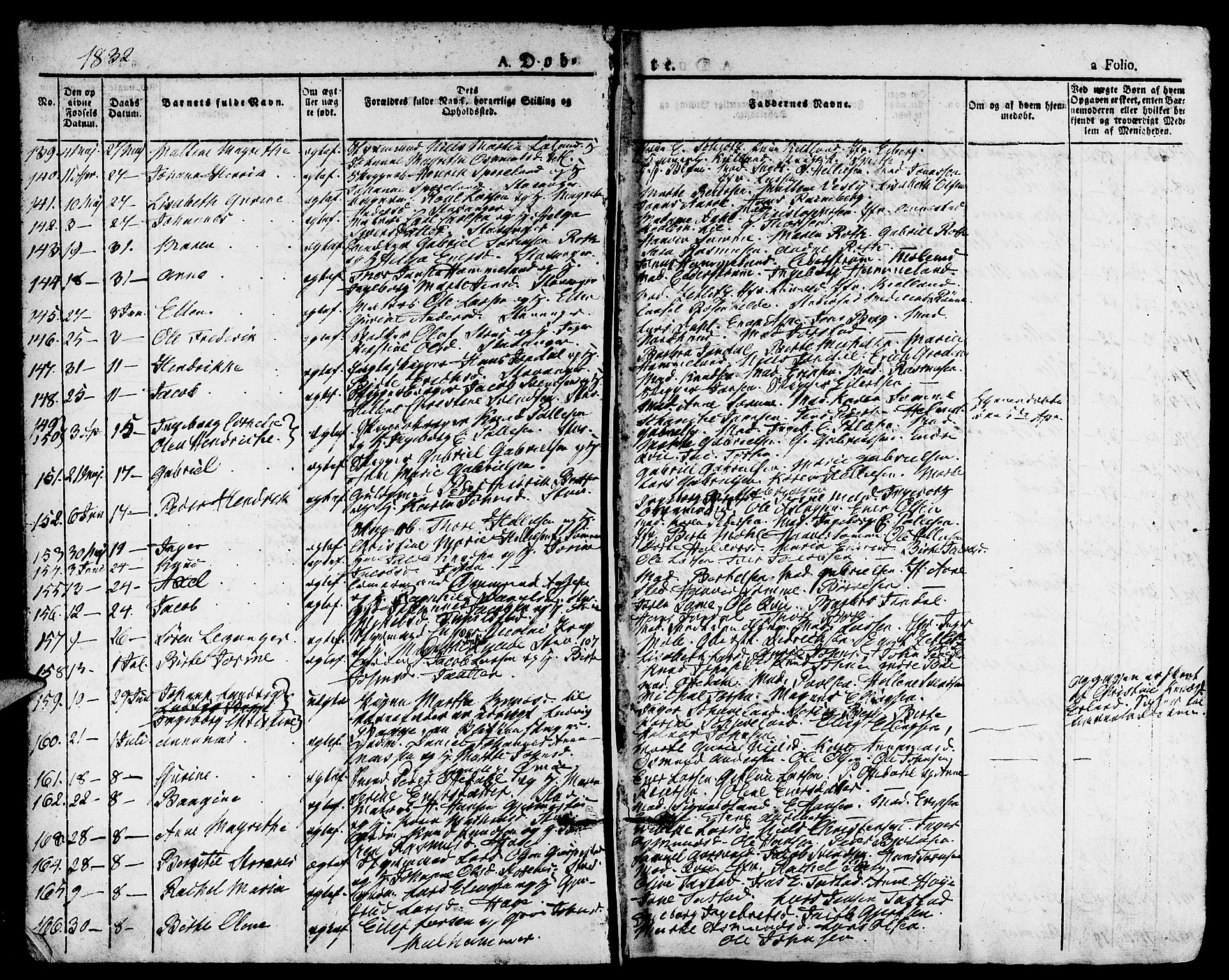 Domkirken sokneprestkontor, AV/SAST-A-101812/001/30/30BA/L0011: Parish register (official) no. A 11, 1832-1856