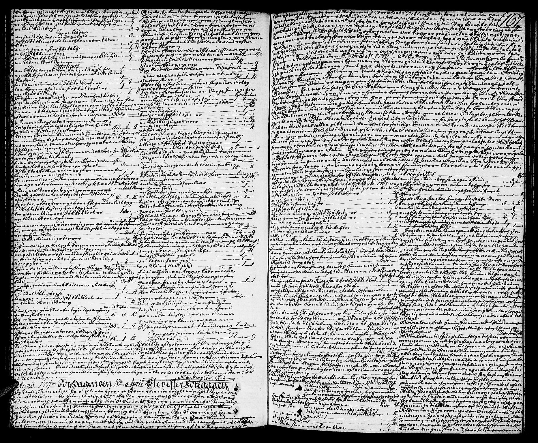 Orkdal sorenskriveri, SAT/A-4169/1/3/3Aa/L0007: Skifteprotokoller, 1767-1782, p. 166b-167a