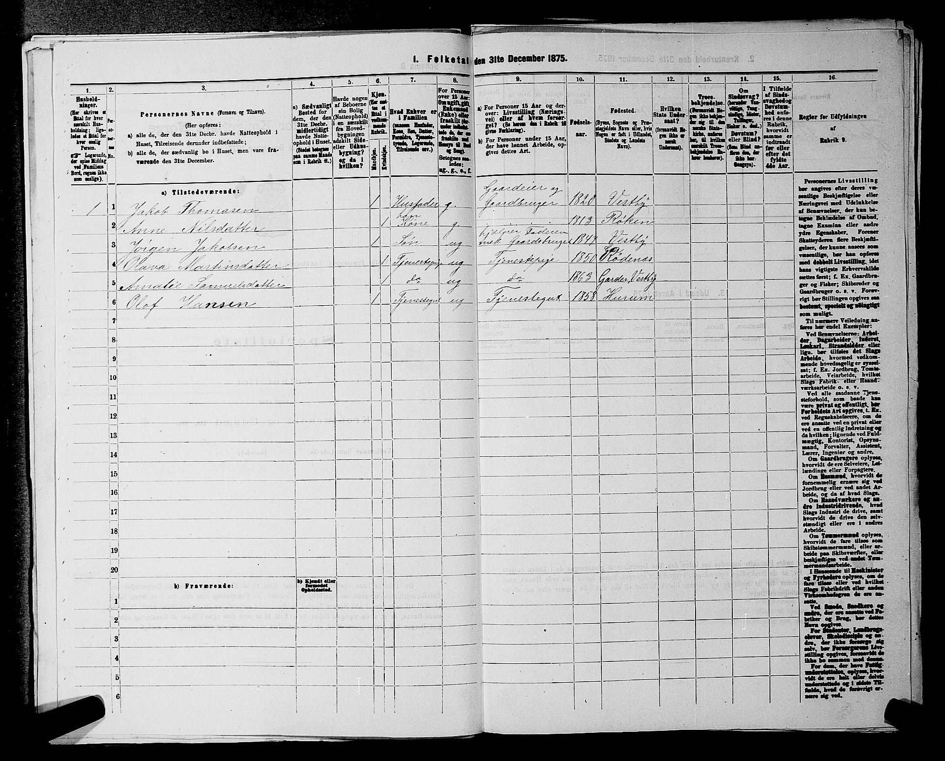 RA, 1875 census for 0211L Vestby/Vestby, Garder og Såner, 1875, p. 219