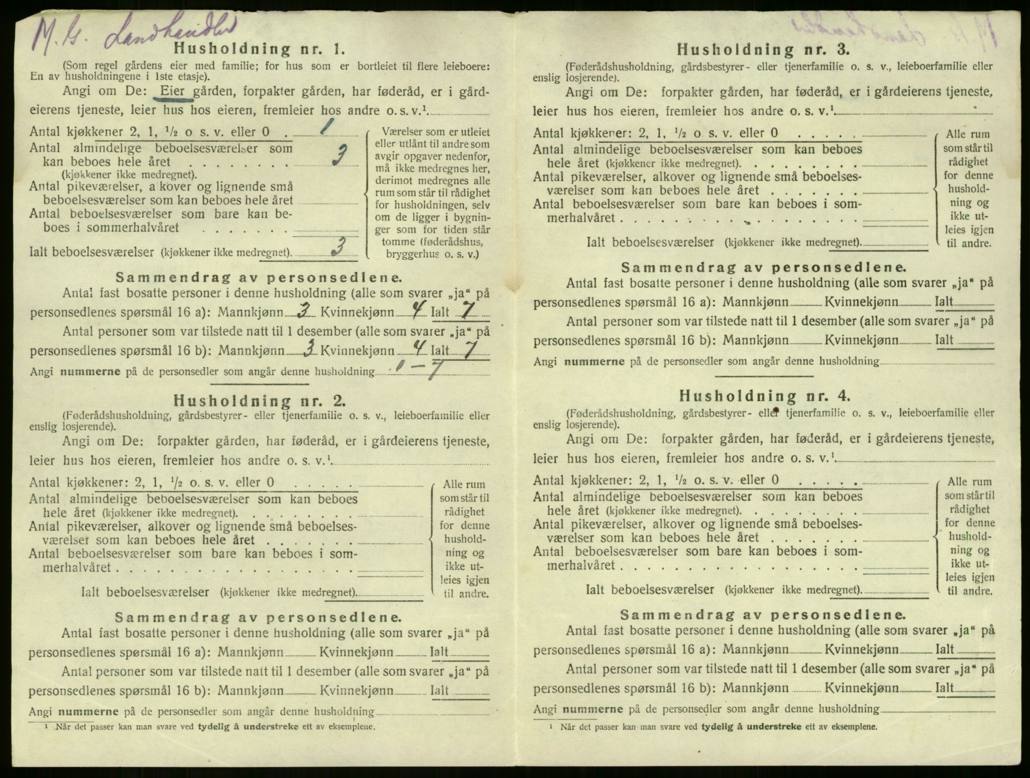 SAKO, 1920 census for Sem, 1920, p. 2230