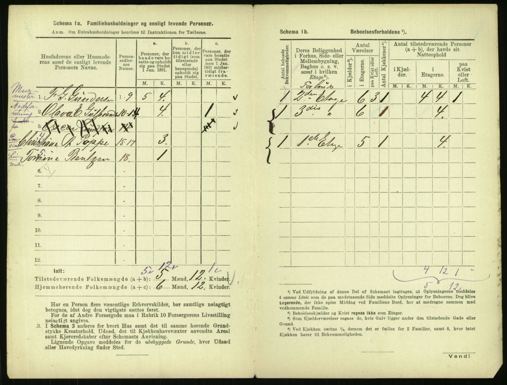 RA, 1891 census for 0301 Kristiania, 1891, p. 66310