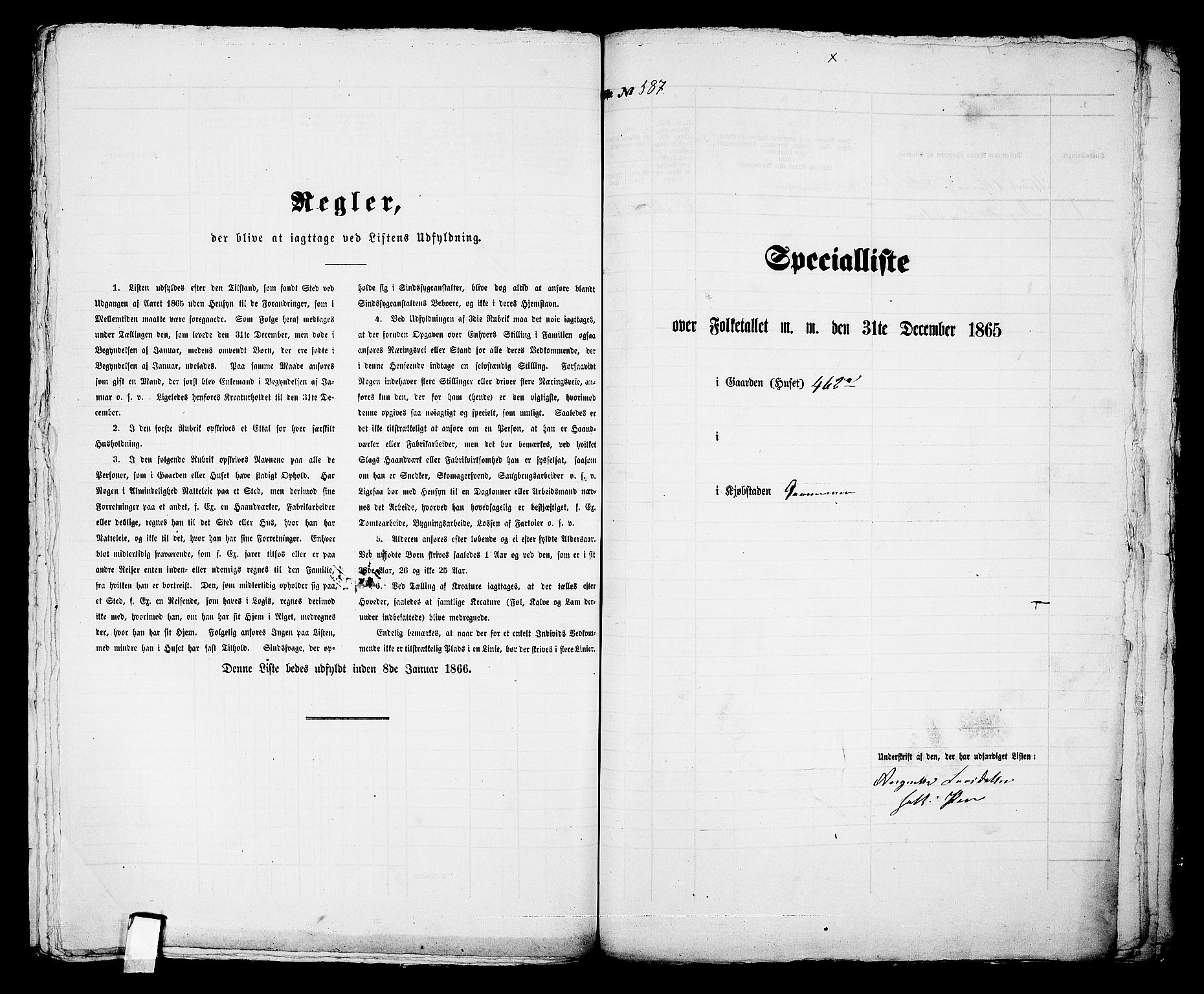 RA, 1865 census for Bragernes in Drammen, 1865, p. 1219