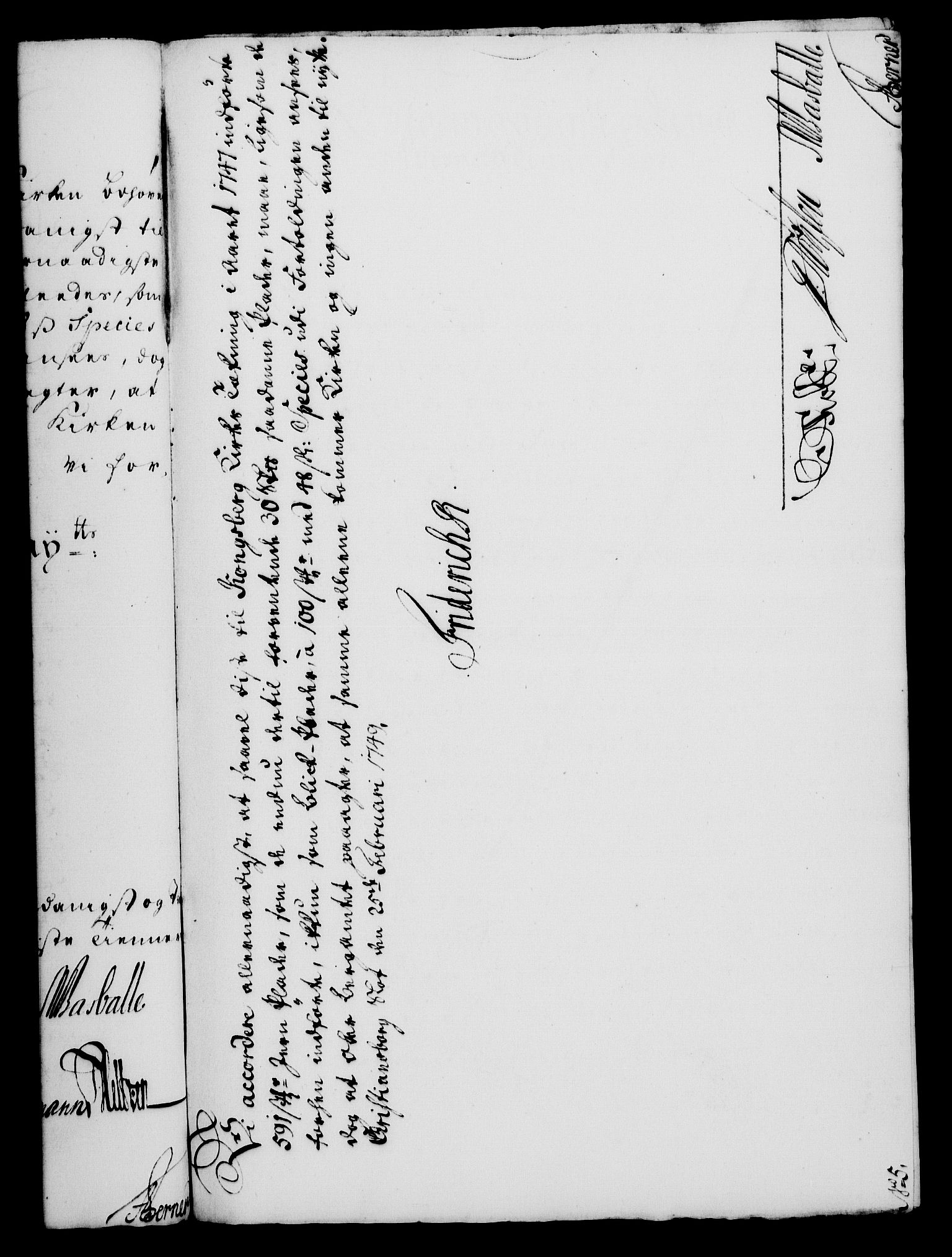 Rentekammeret, Kammerkanselliet, RA/EA-3111/G/Gf/Gfa/L0031: Norsk relasjons- og resolusjonsprotokoll (merket RK 52.31), 1749, p. 134