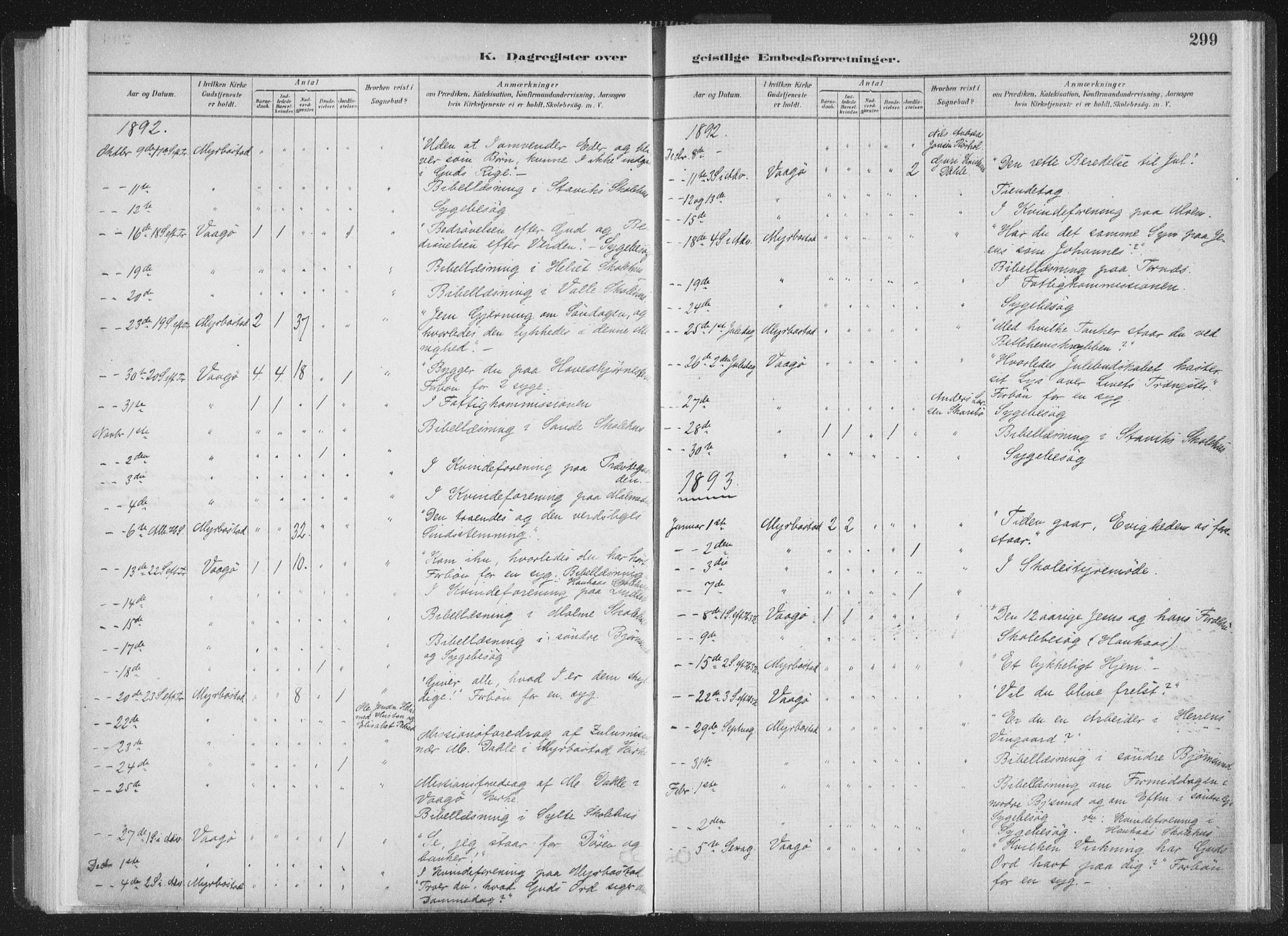 Ministerialprotokoller, klokkerbøker og fødselsregistre - Møre og Romsdal, AV/SAT-A-1454/564/L0740: Parish register (official) no. 564A01, 1880-1899, p. 299