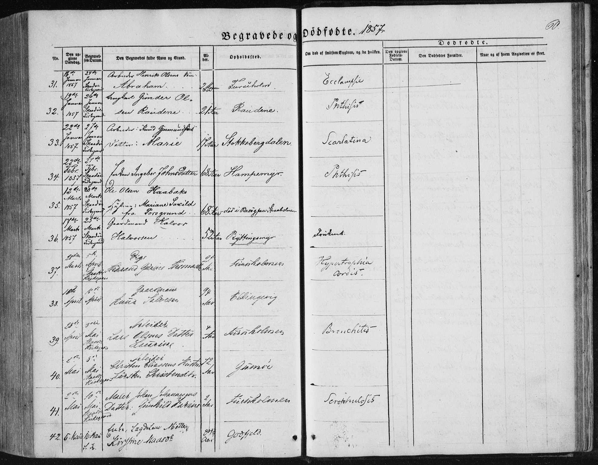 Sannidal kirkebøker, AV/SAKO-A-296/F/Fa/L0008: Parish register (official) no. 8, 1847-1862, p. 60