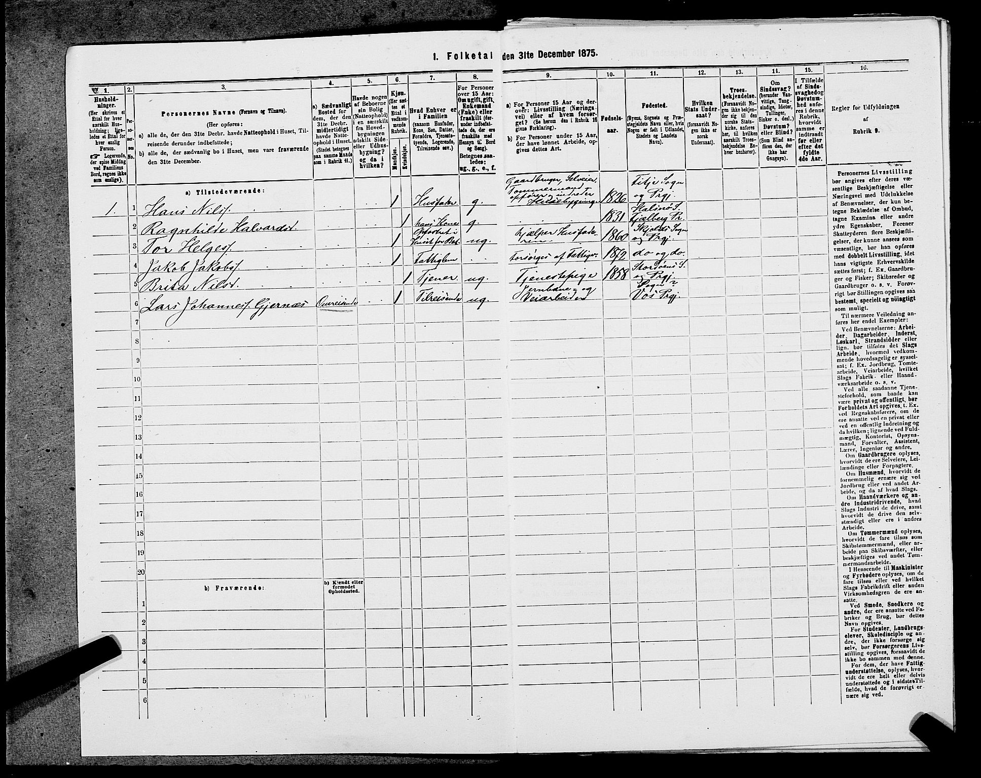 SAST, 1875 census for 1154P Skjold, 1875, p. 620