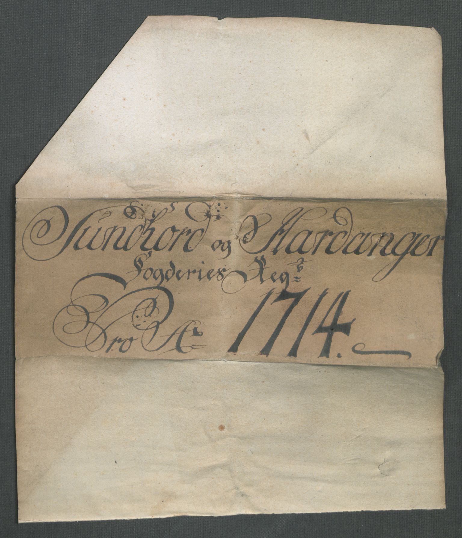 Rentekammeret inntil 1814, Reviderte regnskaper, Fogderegnskap, RA/EA-4092/R48/L2990: Fogderegnskap Sunnhordland og Hardanger, 1714, p. 4