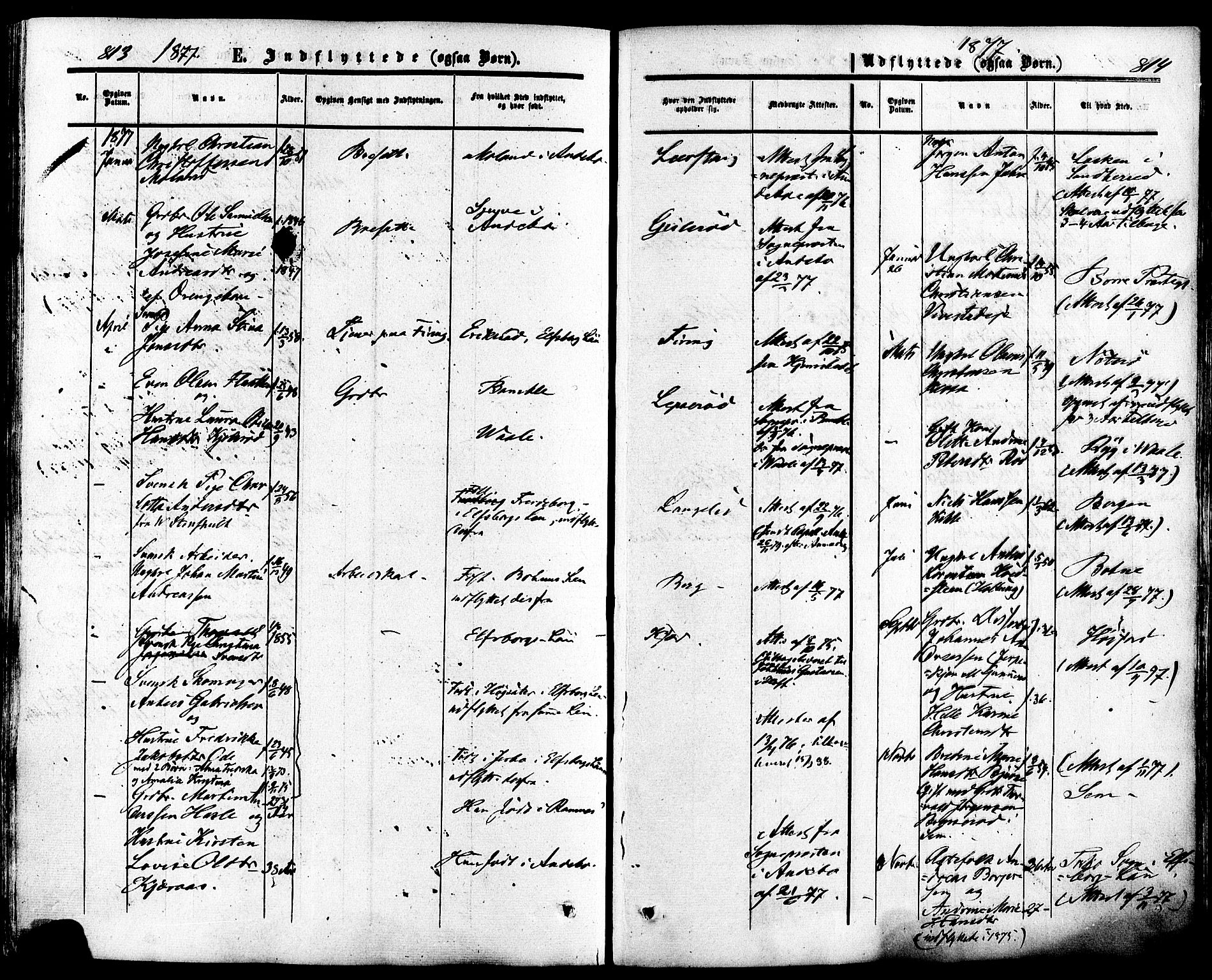 Ramnes kirkebøker, SAKO/A-314/F/Fa/L0006: Parish register (official) no. I 6, 1862-1877, p. 813-814