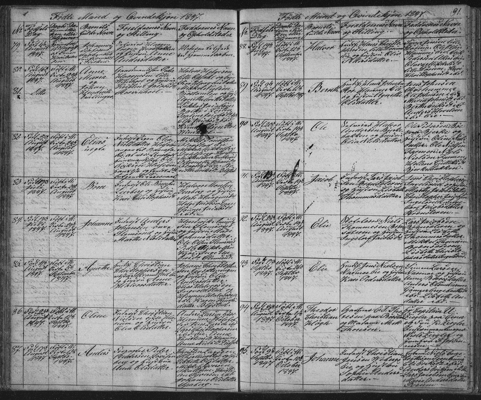 Vang prestekontor, Hedmark, AV/SAH-PREST-008/H/Ha/Hab/L0008: Parish register (copy) no. 8, 1832-1854, p. 91