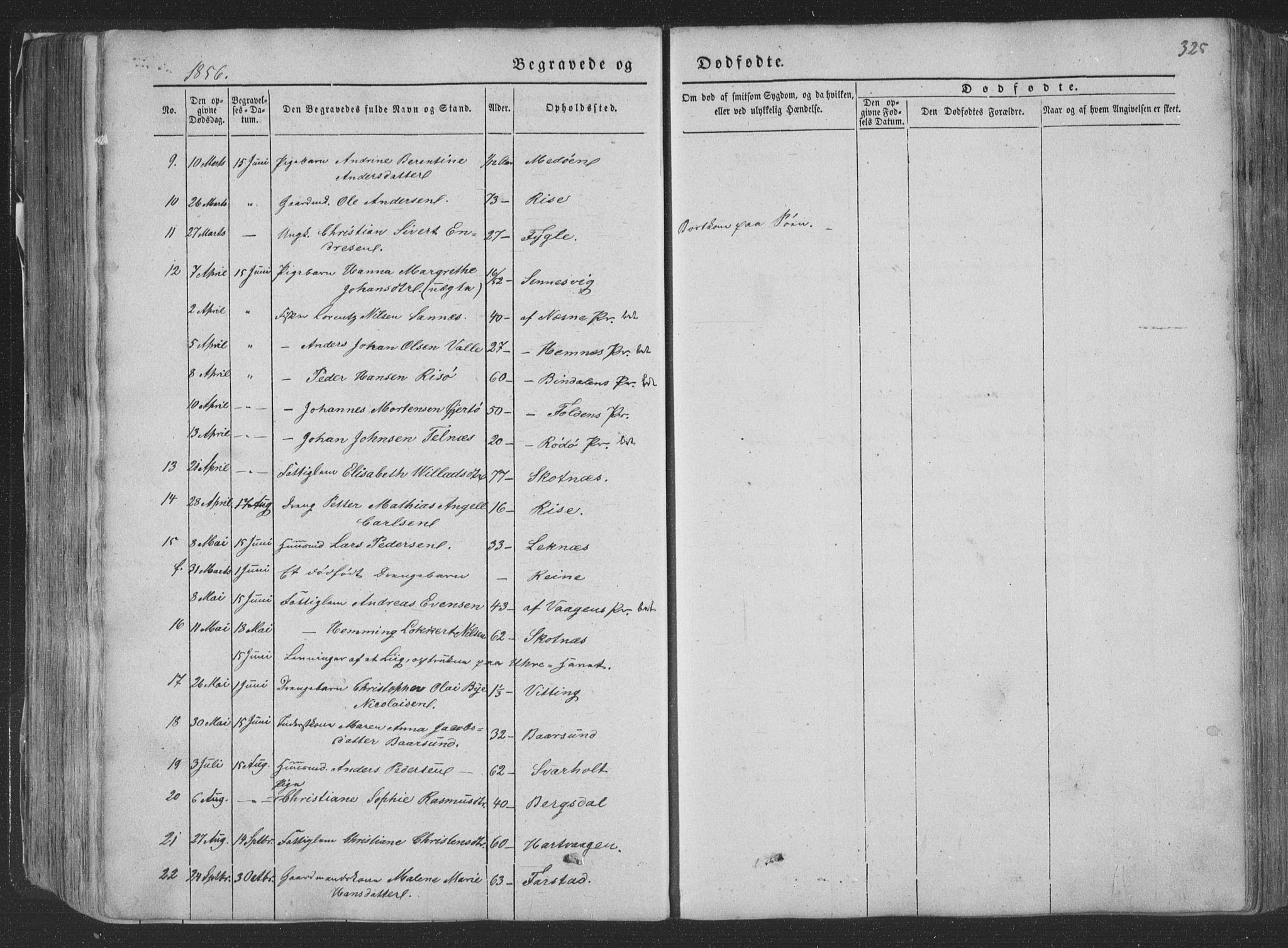 Ministerialprotokoller, klokkerbøker og fødselsregistre - Nordland, SAT/A-1459/881/L1165: Parish register (copy) no. 881C02, 1854-1876, p. 325