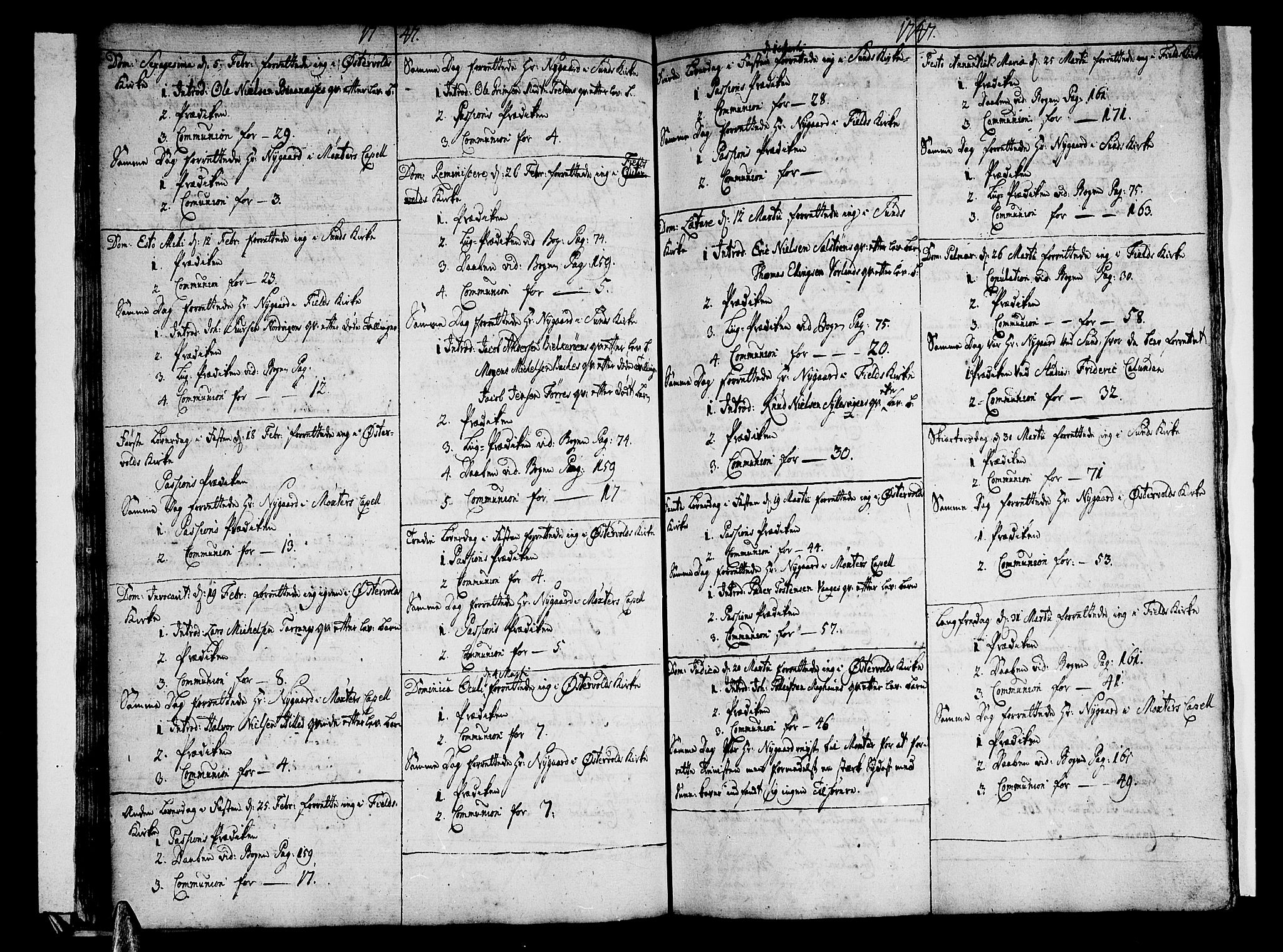 Sund sokneprestembete, AV/SAB-A-99930: Parish register (official) no. A 3, 1740-1769