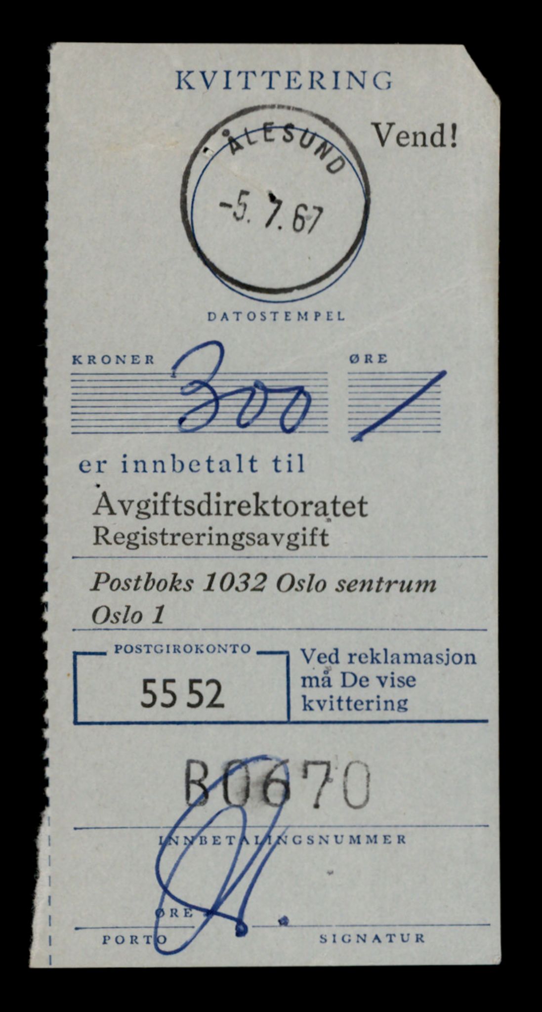 Møre og Romsdal vegkontor - Ålesund trafikkstasjon, SAT/A-4099/F/Fe/L0003: Registreringskort for kjøretøy T 232 - T 340, 1927-1998, p. 203