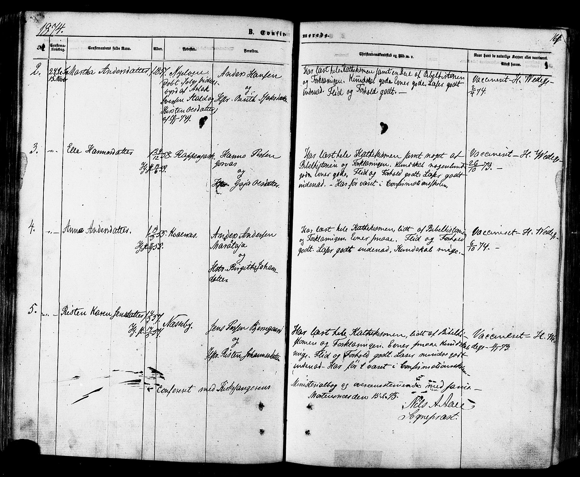 Nesseby sokneprestkontor, AV/SATØ-S-1330/H/Ha/L0003kirke: Parish register (official) no. 3 /1, 1865-1876, p. 161