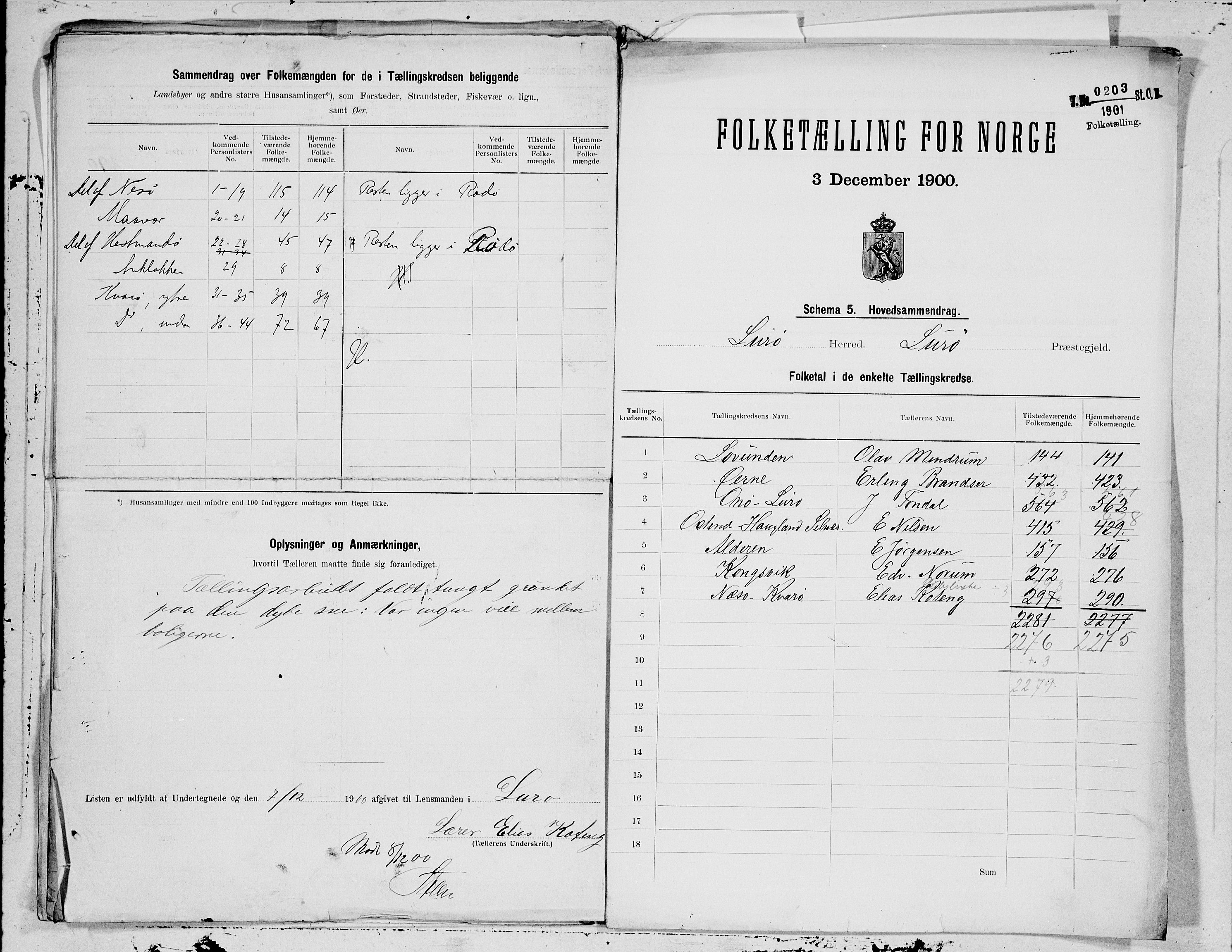 SAT, 1900 census for Lurøy, 1900, p. 16