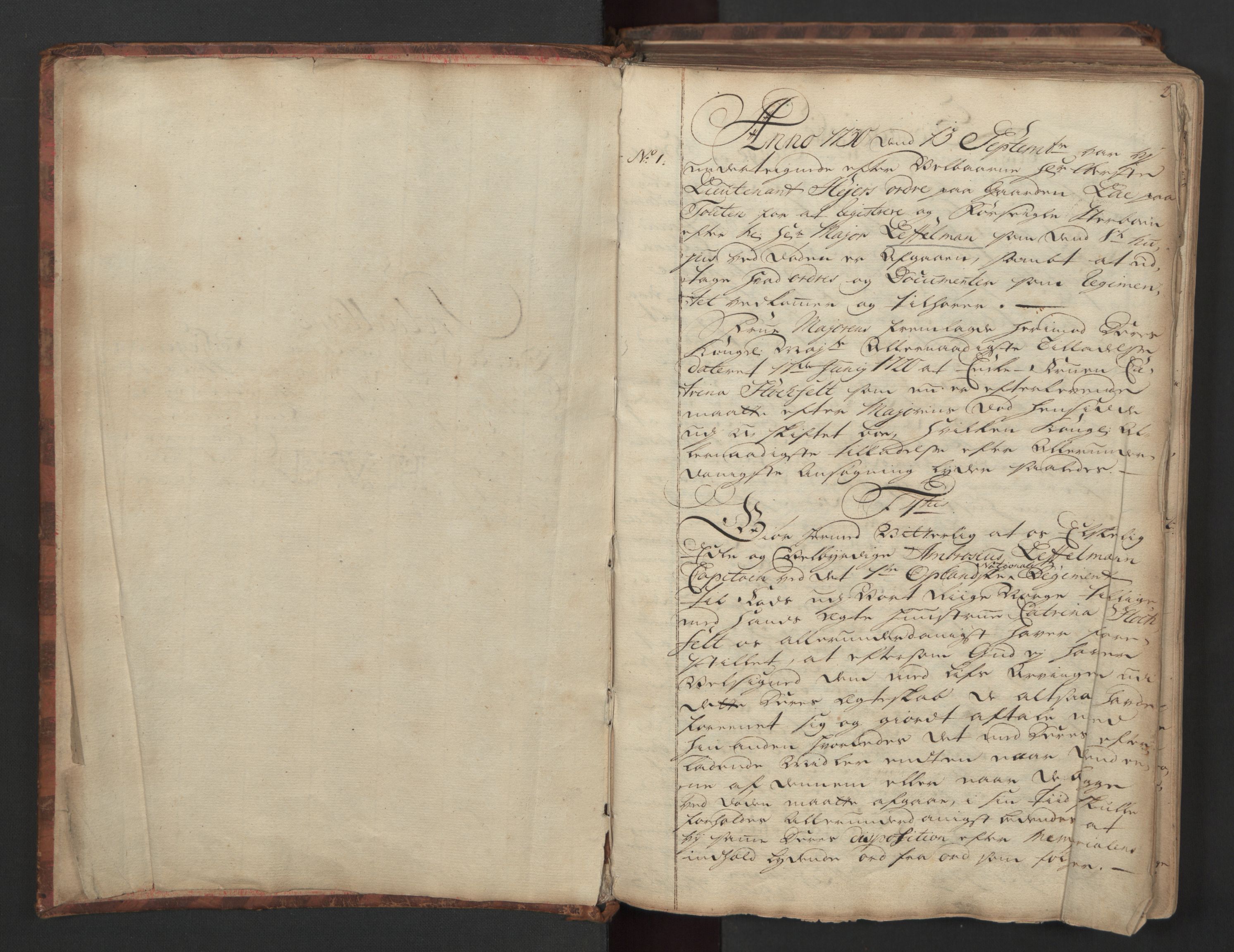 Forsvaret, Generalauditøren, AV/RA-RAFA-1772/F/Fj/Fjc/L0001: Protocollum over de af mig expederede Forslager om commissarier udi de afgangne Stabs Officerers og stabs- Betienteres sterboer og de der paa fuldte Kong: Resolutioner, samt de af mig udfærdige Erklæringer over de militaire andsøgninger, 1730-1753, p. 1b-2a