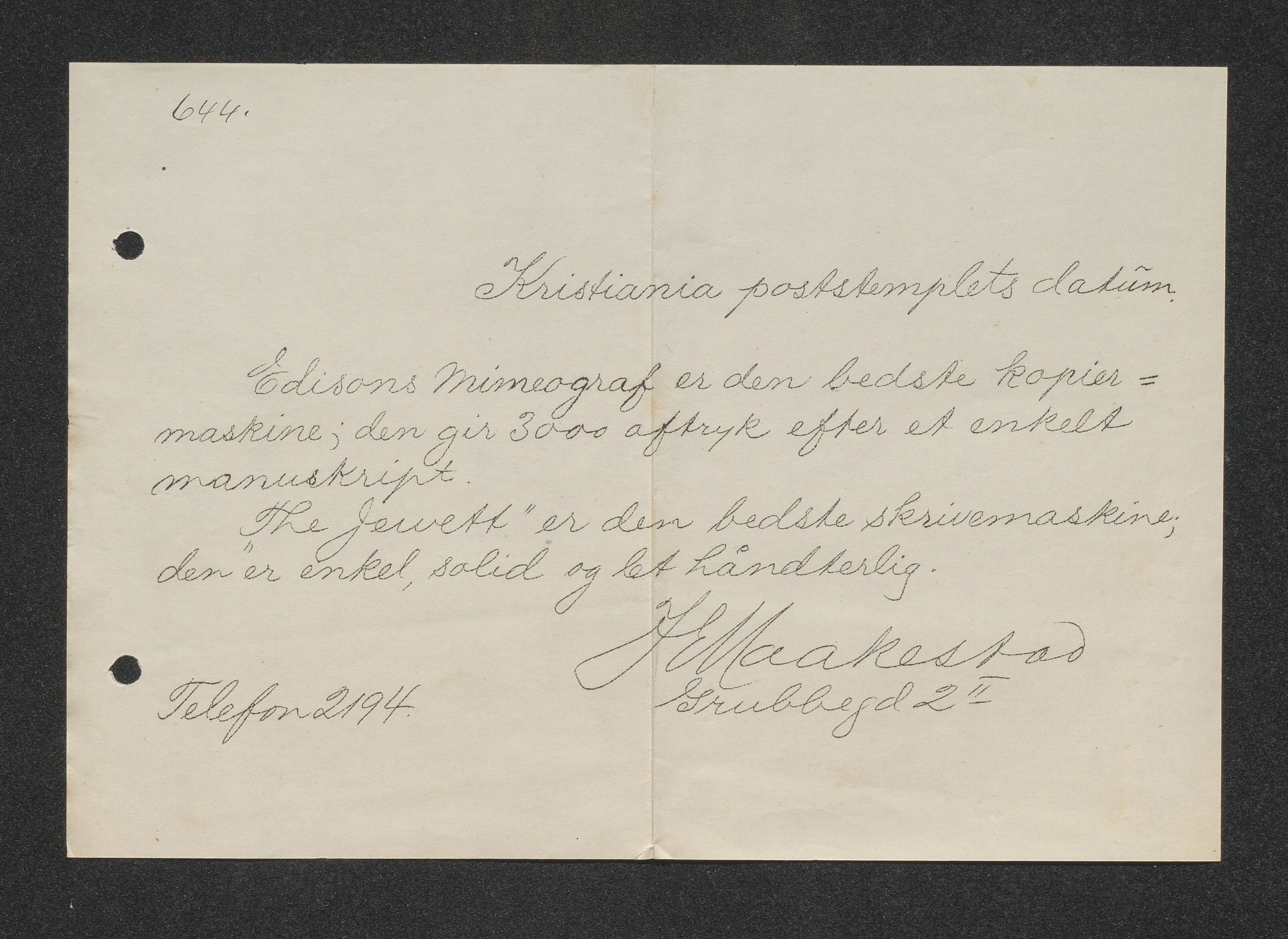 O. Terjesens rederi, AAKS/PA-2525/E/E01/L0005: Korrespondanse, 1898-1899