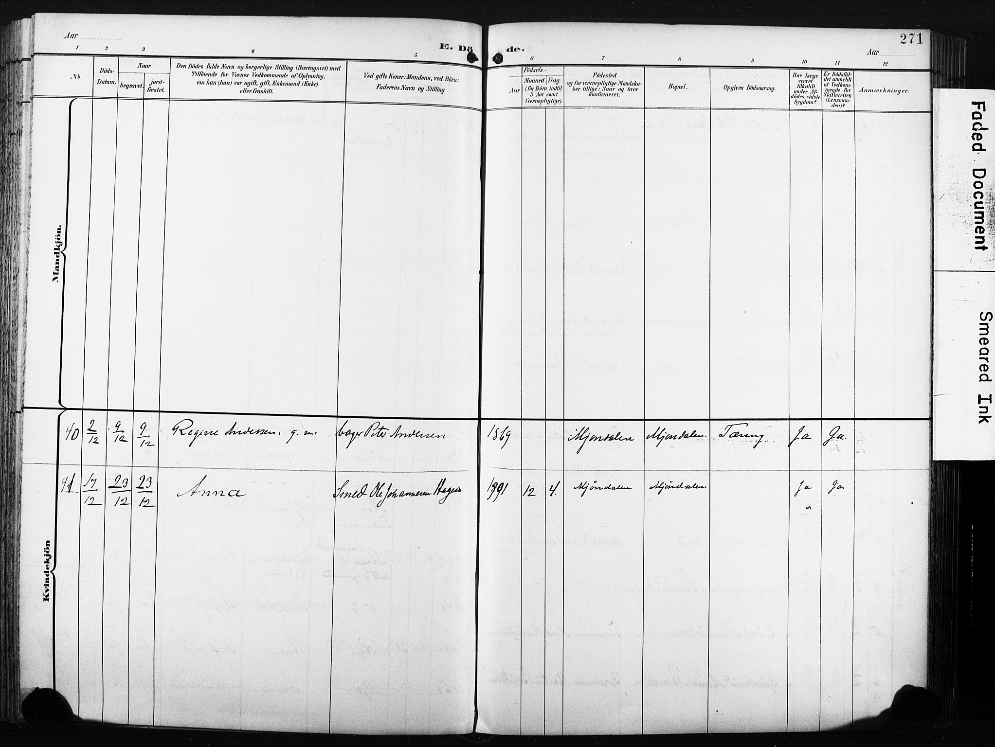 Nedre Eiker kirkebøker, SAKO/A-612/F/Fa/L0005: Parish register (official) no. 5, 1898-1905, p. 271