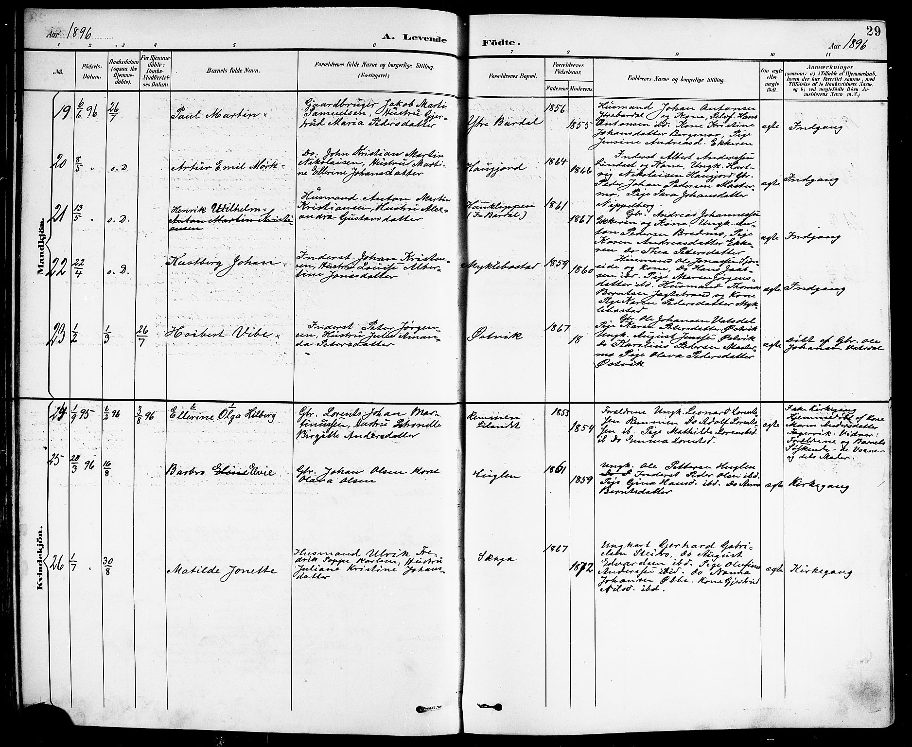 Ministerialprotokoller, klokkerbøker og fødselsregistre - Nordland, AV/SAT-A-1459/838/L0559: Parish register (copy) no. 838C06, 1893-1910, p. 29
