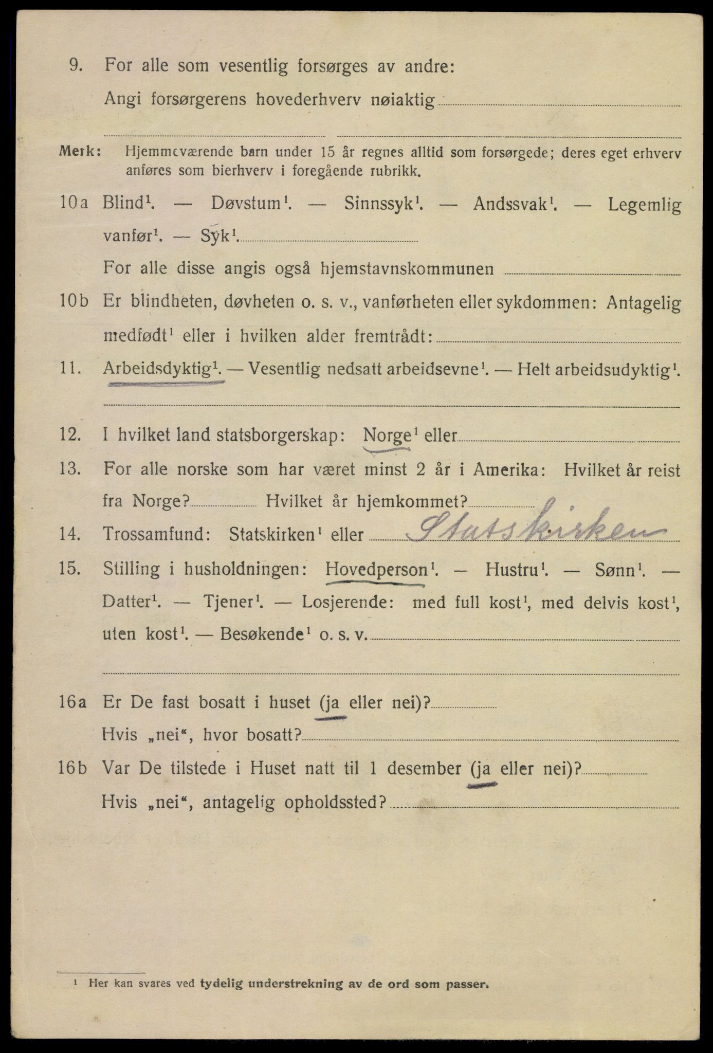 SAKO, 1920 census for Kragerø, 1920, p. 5354