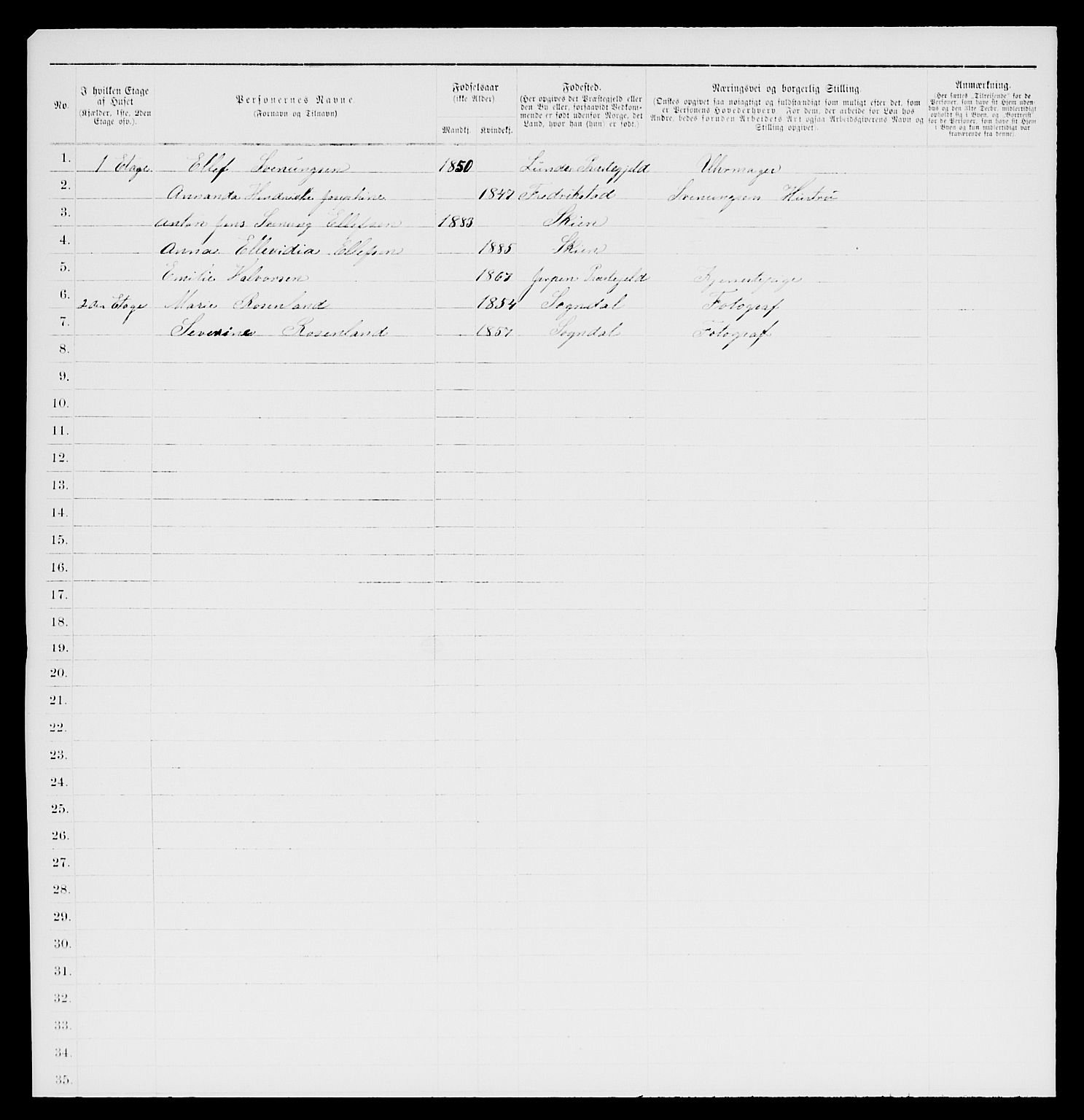 SAKO, 1885 census for 0806 Skien, 1885, p. 1326