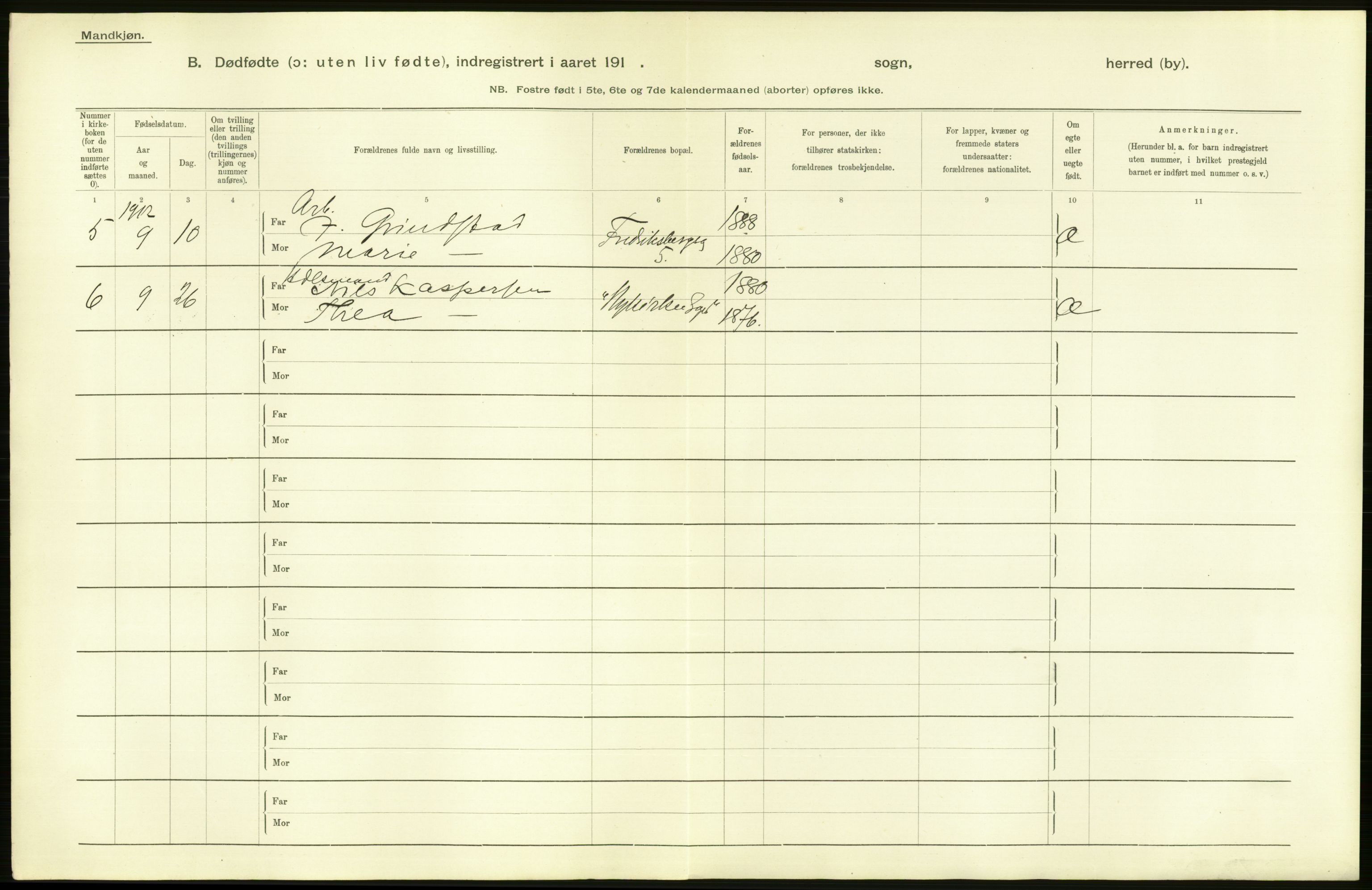 Statistisk sentralbyrå, Sosiodemografiske emner, Befolkning, AV/RA-S-2228/D/Df/Dfb/Dfbb/L0033: Bergen: Gifte, døde, dødfødte., 1912, p. 10