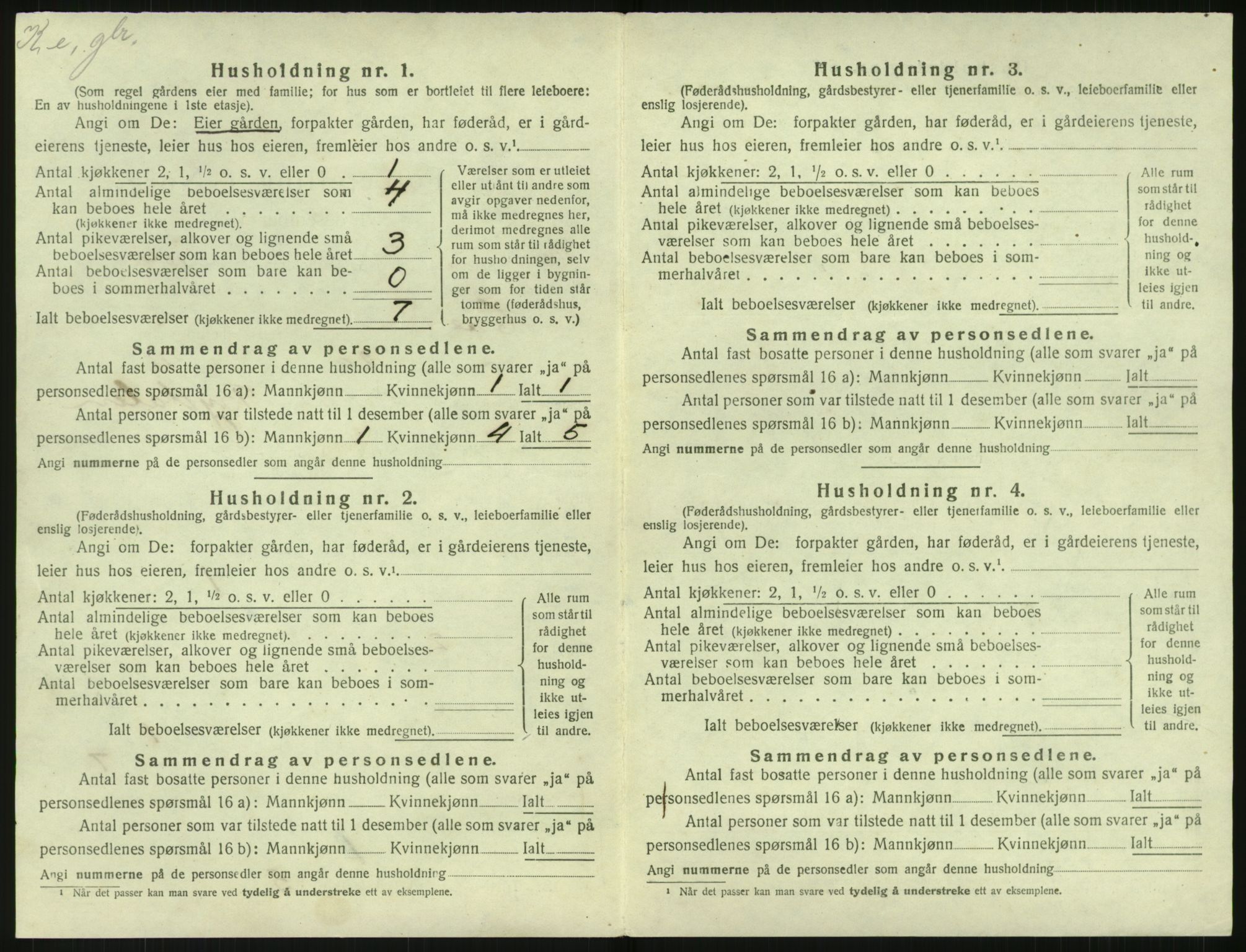 SAK, 1920 census for Holt, 1920, p. 1239