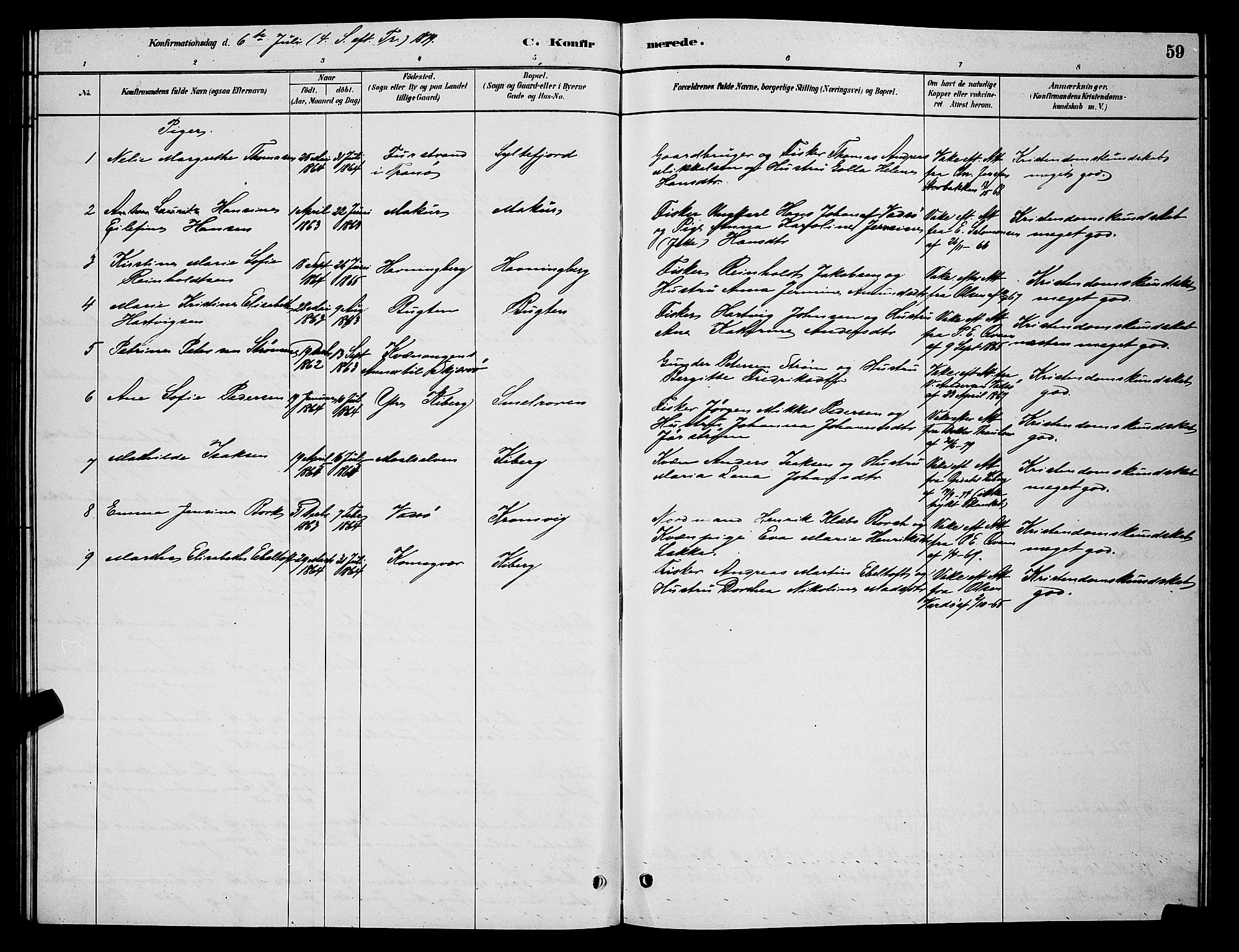 Vardø sokneprestkontor, AV/SATØ-S-1332/H/Hb/L0006klokker: Parish register (copy) no. 6, 1879-1887, p. 59