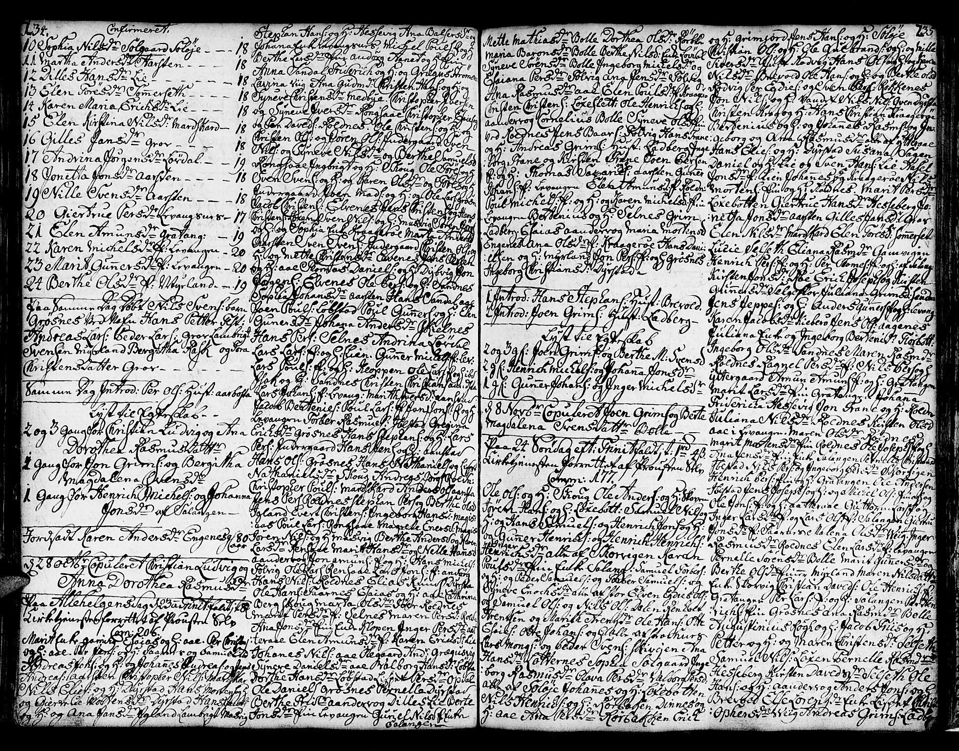 Ibestad sokneprestembete, AV/SATØ-S-0077/H/Ha/Hab/L0001klokker: Parish register (copy) no. 1, 1776-1808, p. 234-235