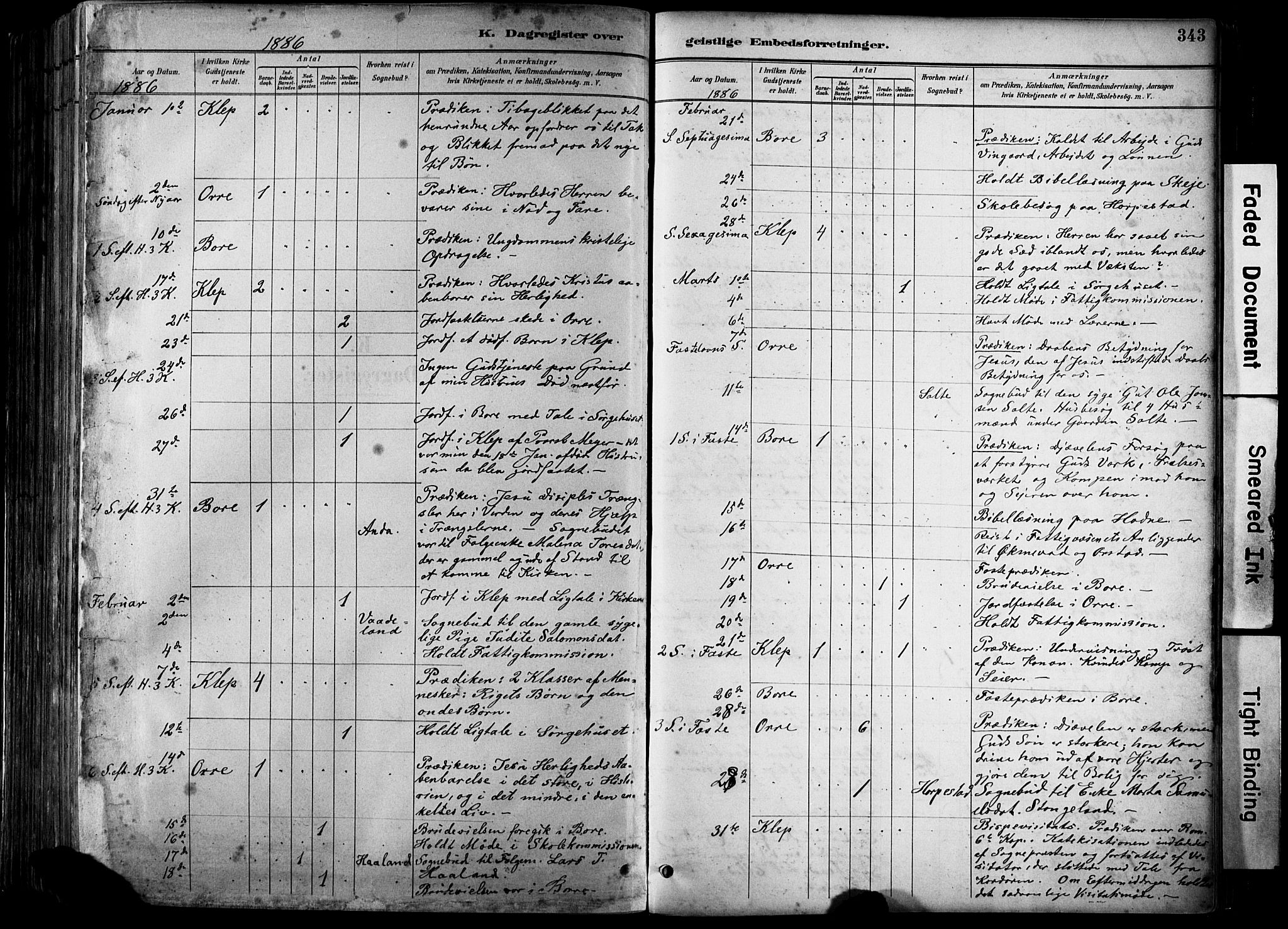 Klepp sokneprestkontor, AV/SAST-A-101803/001/3/30BA/L0009: Parish register (official) no. A 7, 1886-1915, p. 343