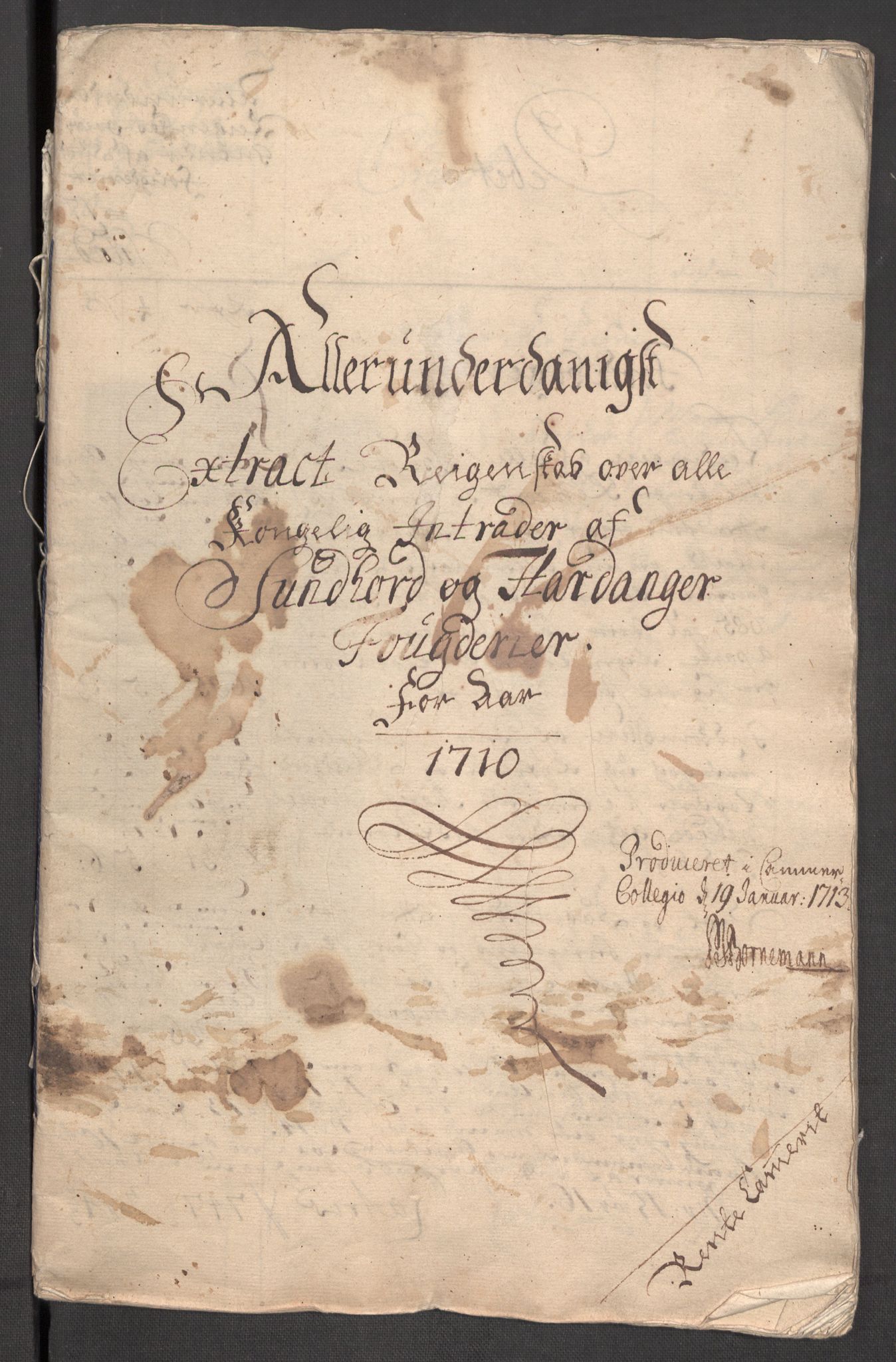 Rentekammeret inntil 1814, Reviderte regnskaper, Fogderegnskap, RA/EA-4092/R48/L2986: Fogderegnskap Sunnhordland og Hardanger, 1709-1710, p. 334