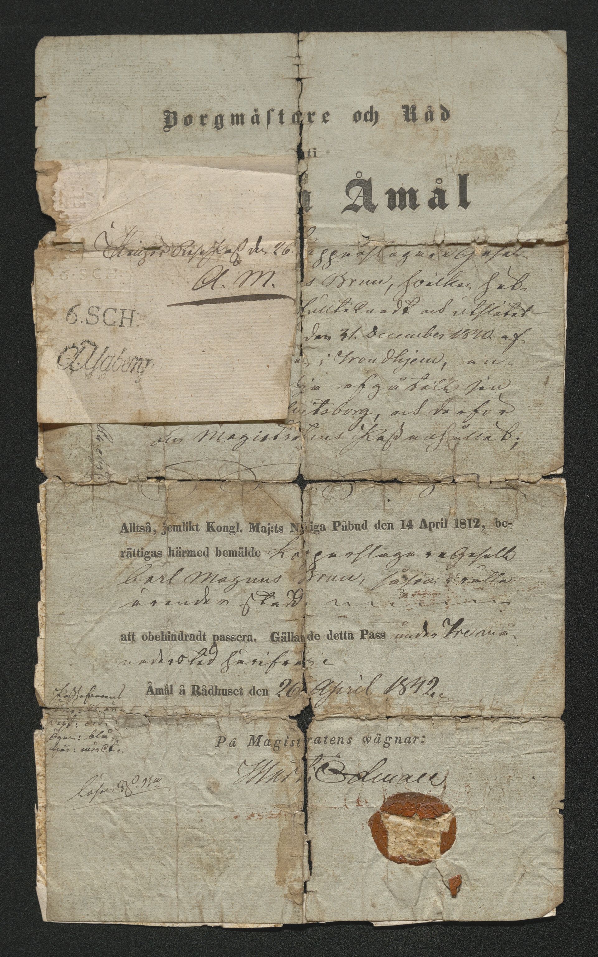 Drammen politikammer, AV/SAKO-A-623/I/Ia/Iab/L0007: Innleverte pass, 1843-1844, p. 161