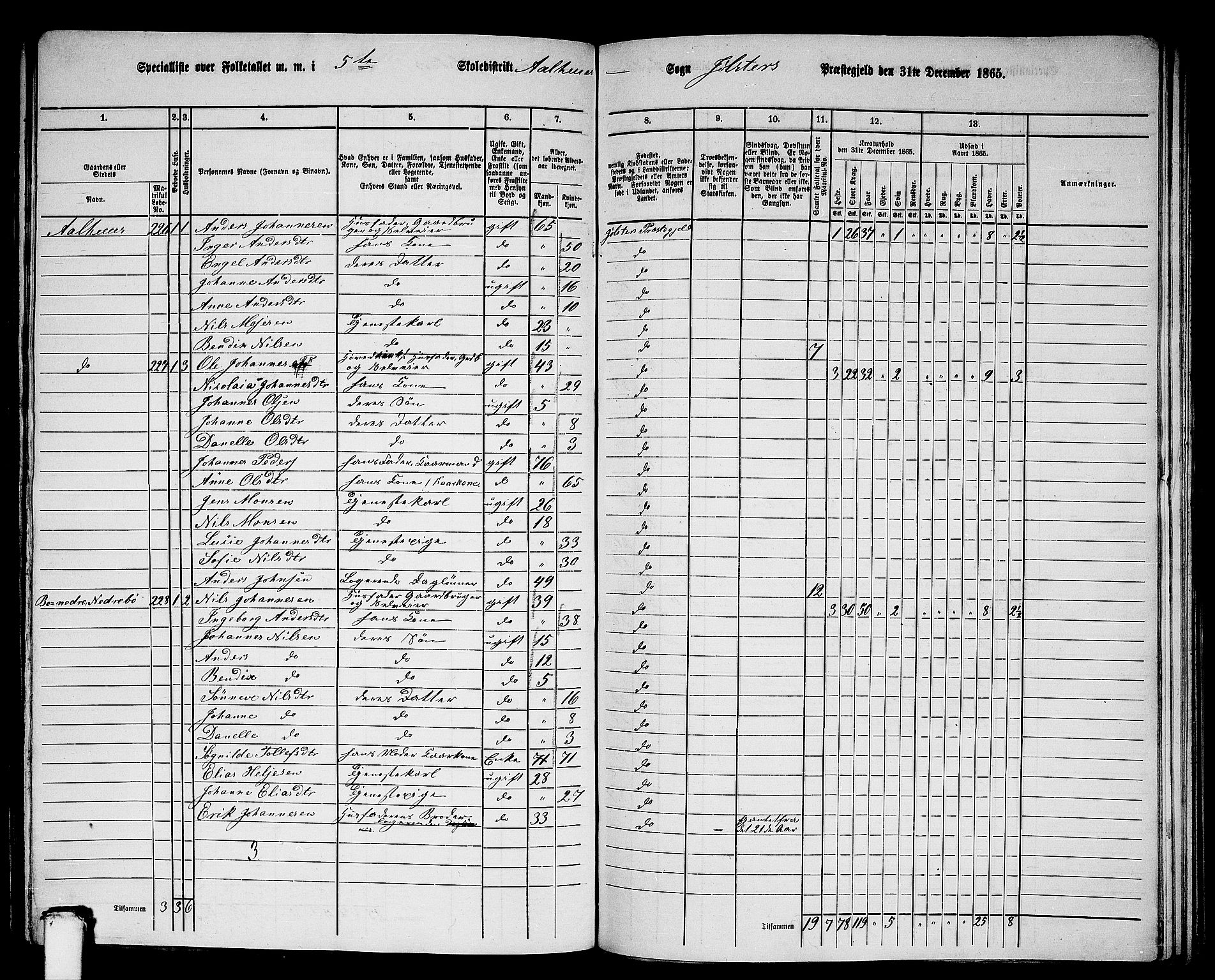 RA, 1865 census for Jølster, 1865, p. 117