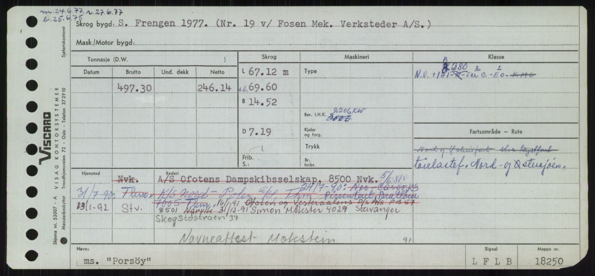 Sjøfartsdirektoratet med forløpere, Skipsmålingen, AV/RA-S-1627/H/Ha/L0004/0002: Fartøy, Mas-R / Fartøy, Odin-R, p. 405