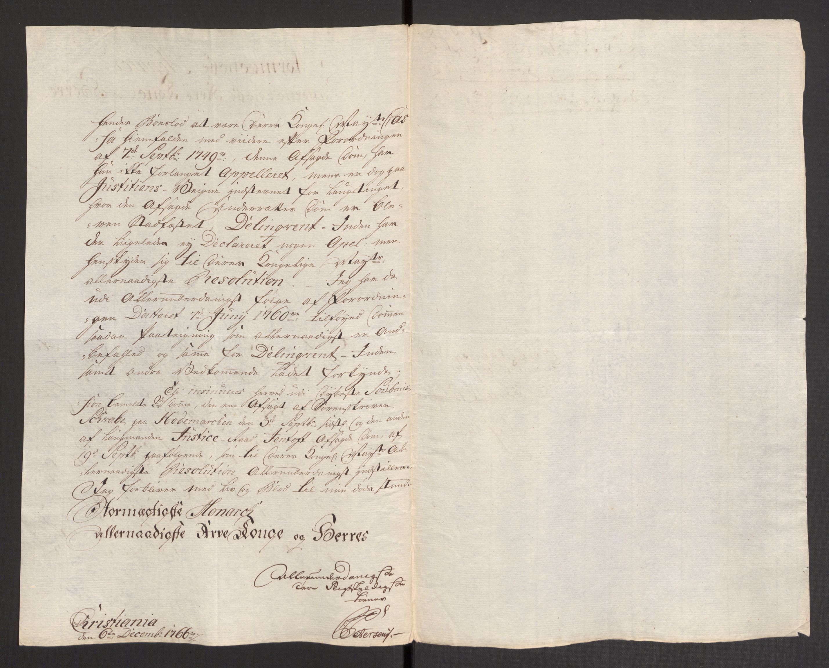 Danske Kanselli 1572-1799, AV/RA-EA-3023/F/Fc/Fcc/Fcca/L0194: Norske innlegg 1572-1799, 1767, p. 29
