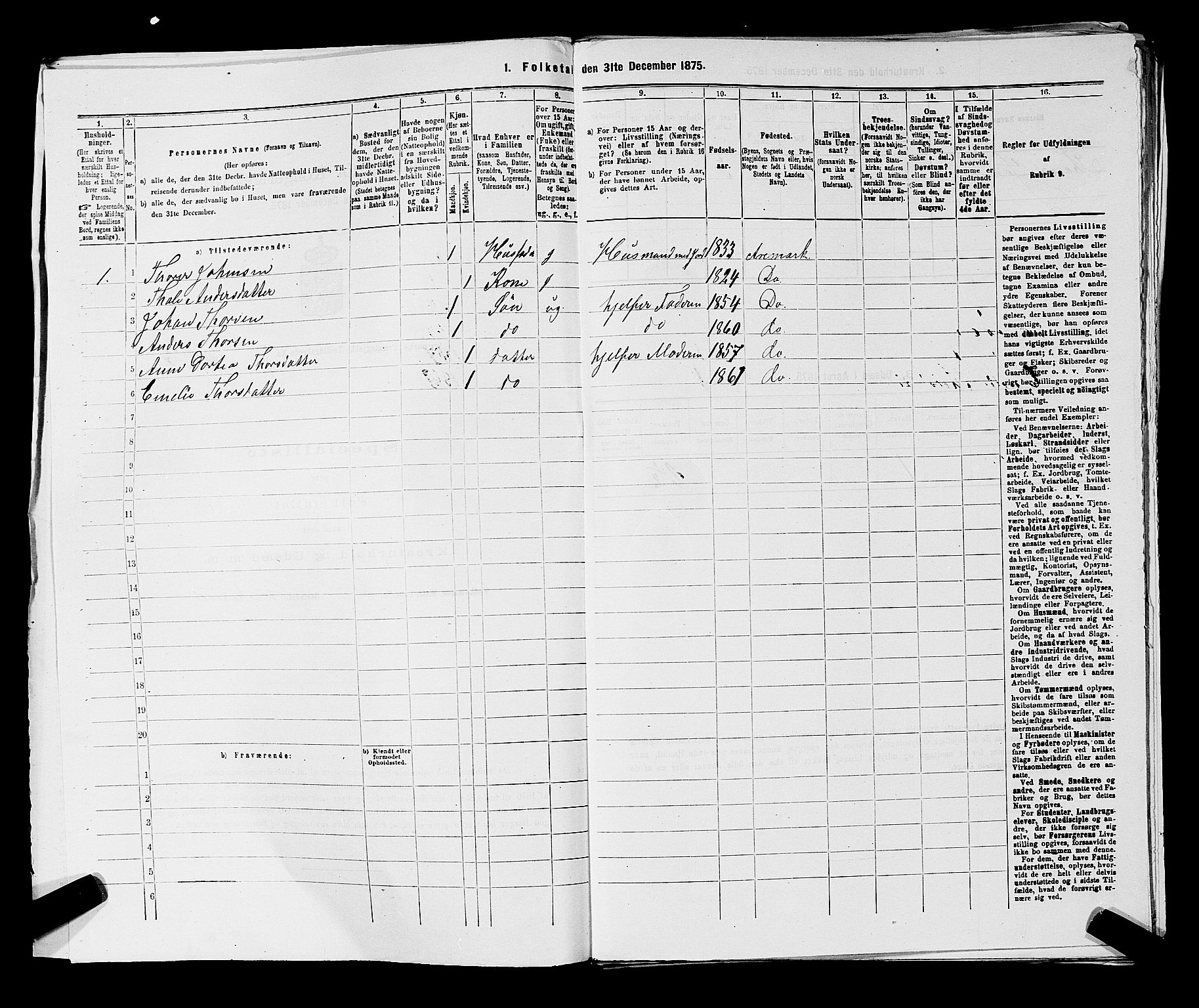 RA, 1875 census for 0118P Aremark, 1875, p. 1029