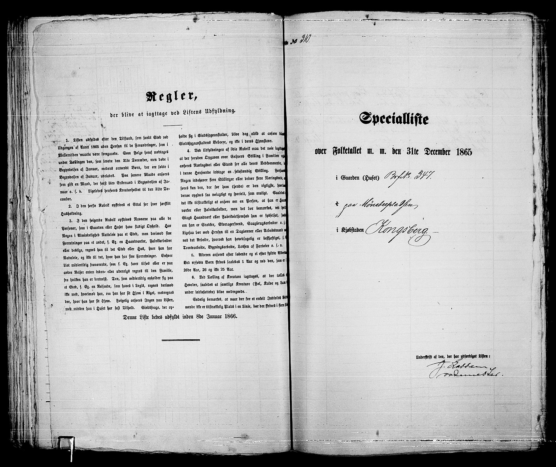 RA, 1865 census for Kongsberg/Kongsberg, 1865, p. 639