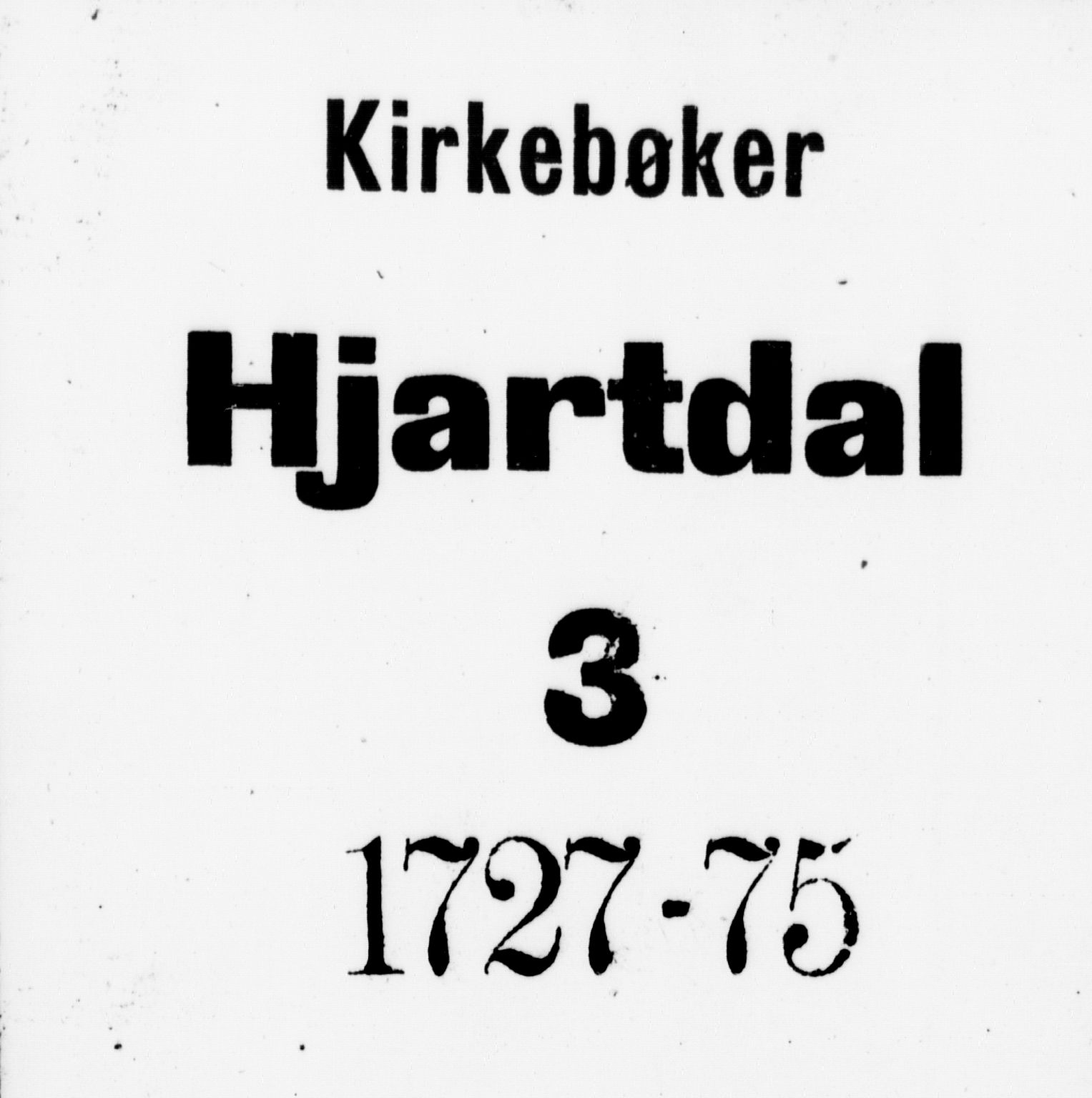 Hjartdal kirkebøker, SAKO/A-270/F/Fa/L0003: Parish register (official) no. I 3, 1727-1775