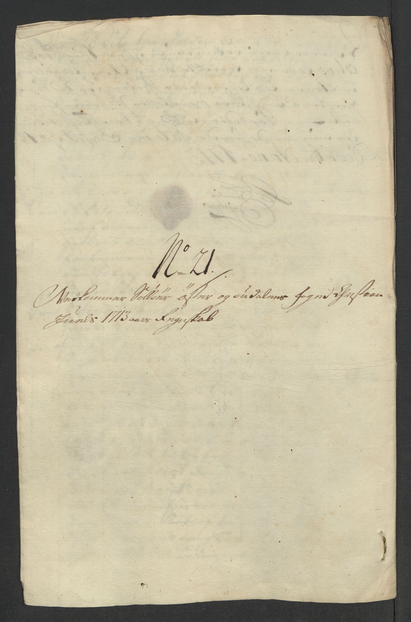 Rentekammeret inntil 1814, Reviderte regnskaper, Fogderegnskap, AV/RA-EA-4092/R13/L0850: Fogderegnskap Solør, Odal og Østerdal, 1713, p. 323