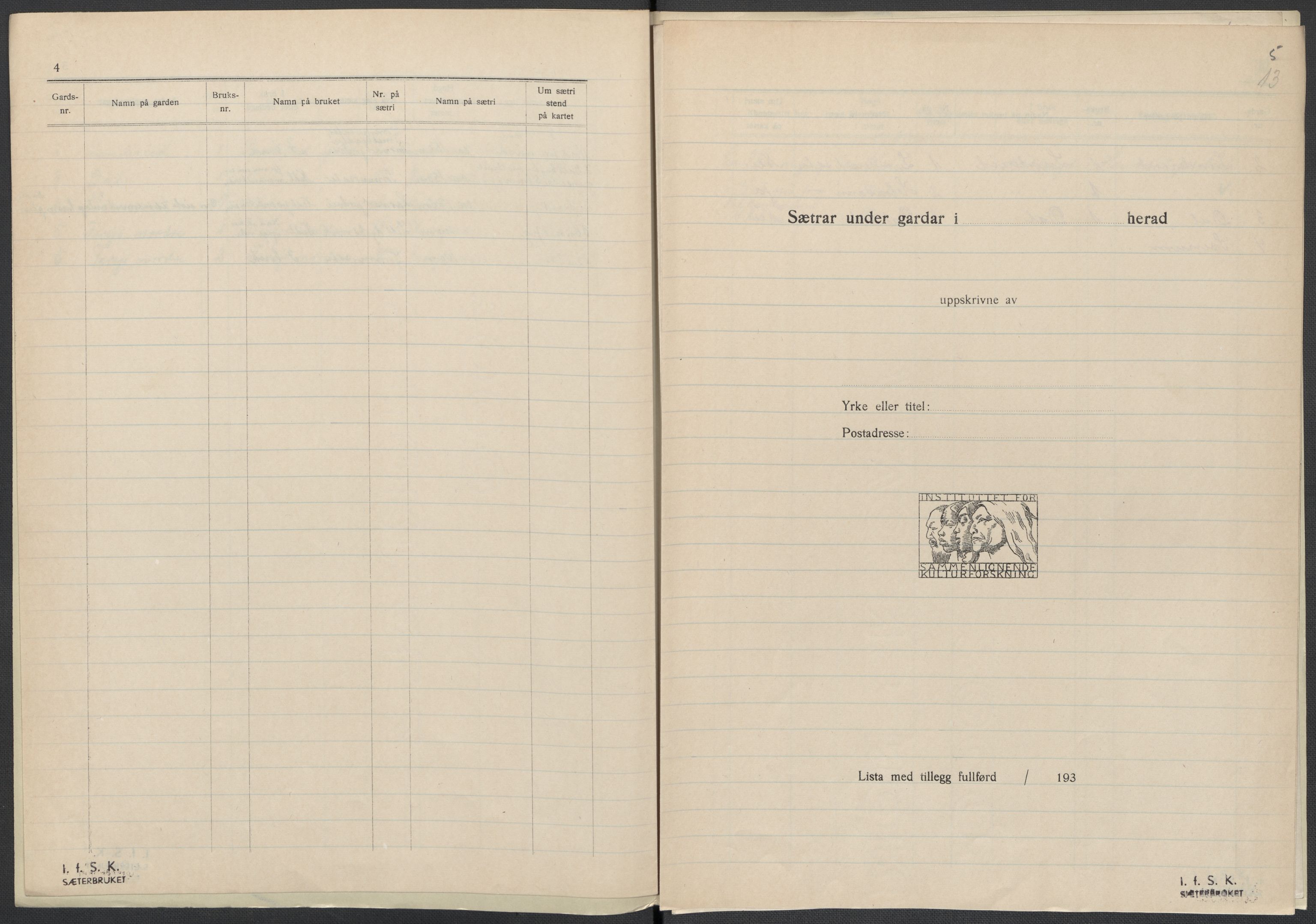 Instituttet for sammenlignende kulturforskning, AV/RA-PA-0424/F/Fc/L0007/0001: Eske B7: / Telemark (perm XVI), 1934-1936, p. 13