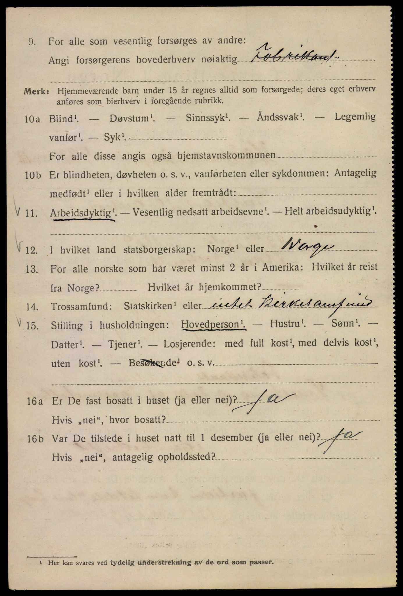 SAO, 1920 census for Kristiania, 1920, p. 273834