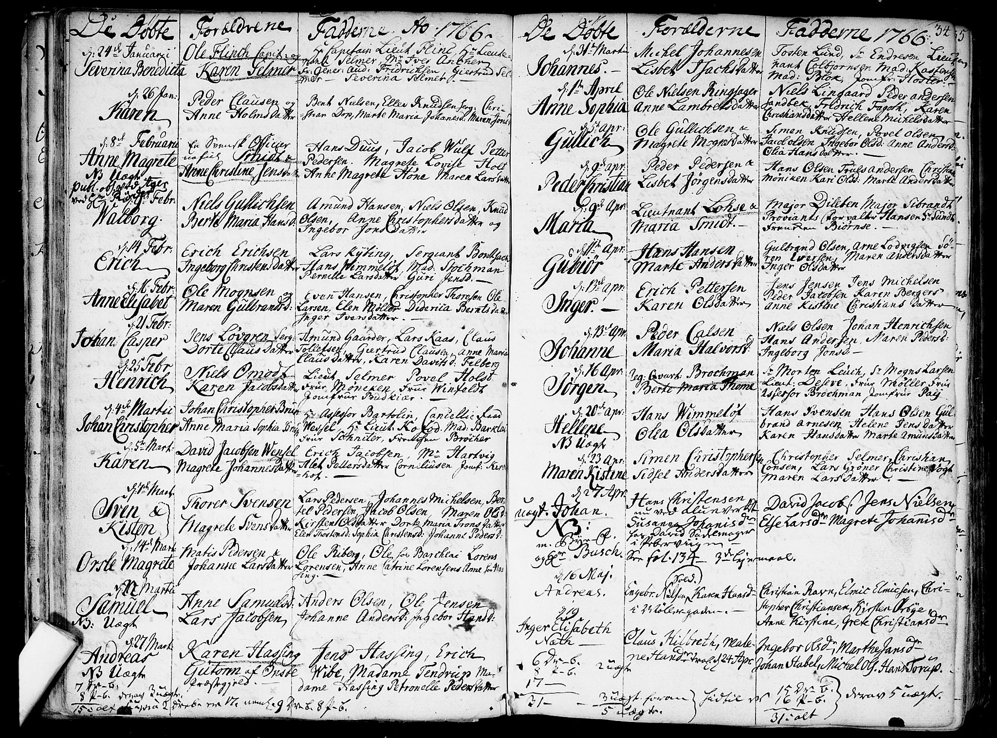 Garnisonsmenigheten Kirkebøker, SAO/A-10846/F/Fa/L0002: Parish register (official) no. 2, 1757-1776, p. 34