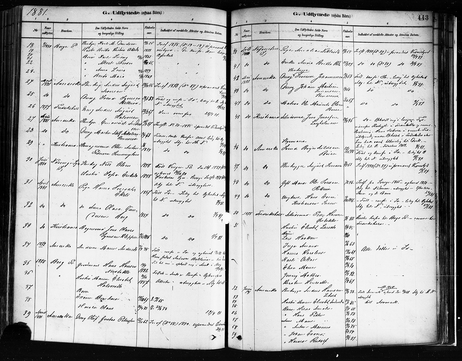 Idd prestekontor Kirkebøker, SAO/A-10911/F/Fc/L0006b: Parish register (official) no. III 6B, 1878-1903, p. 443