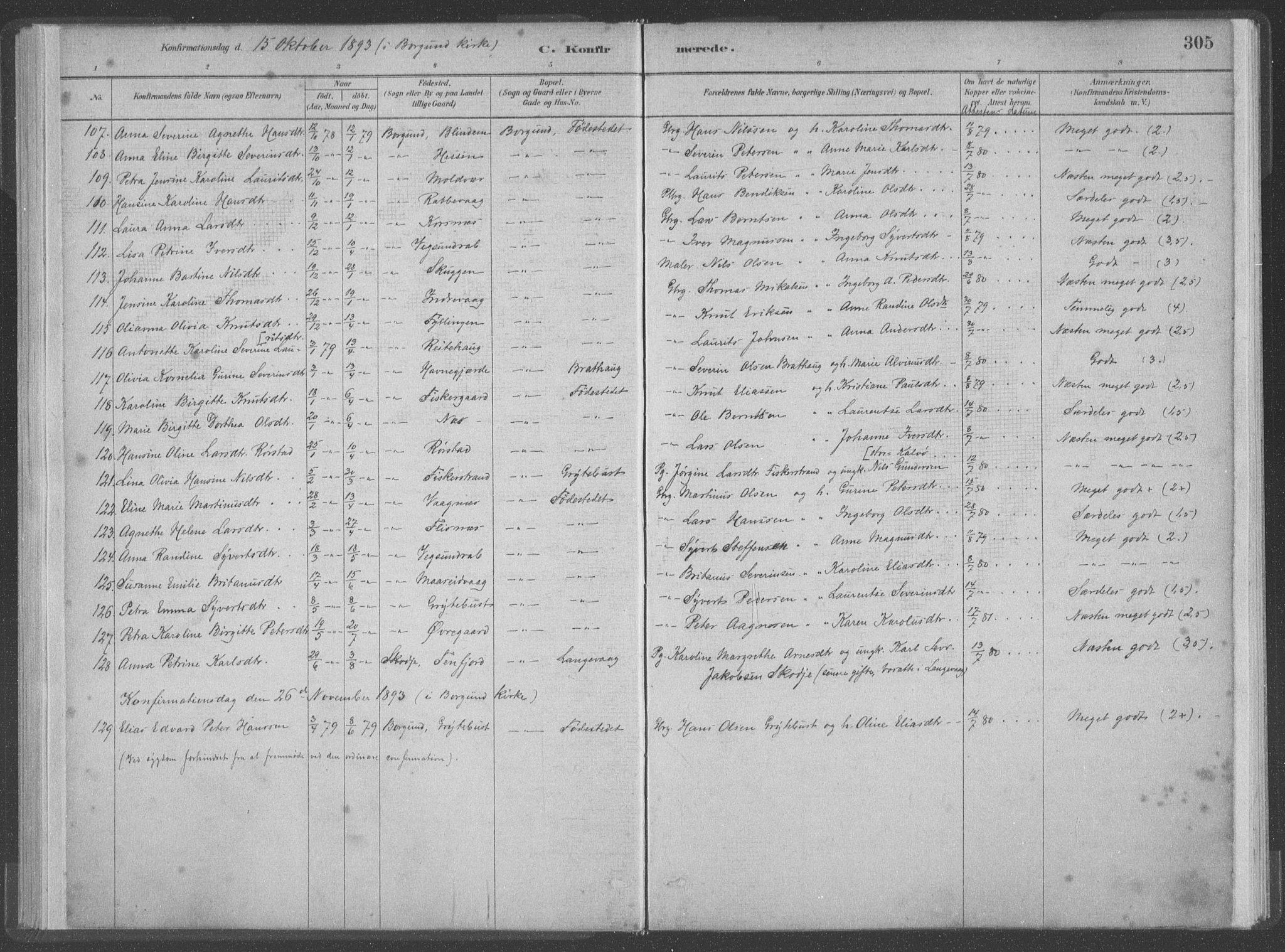 Ministerialprotokoller, klokkerbøker og fødselsregistre - Møre og Romsdal, AV/SAT-A-1454/528/L0402: Parish register (official) no. 528A12II, 1880-1903, p. 305