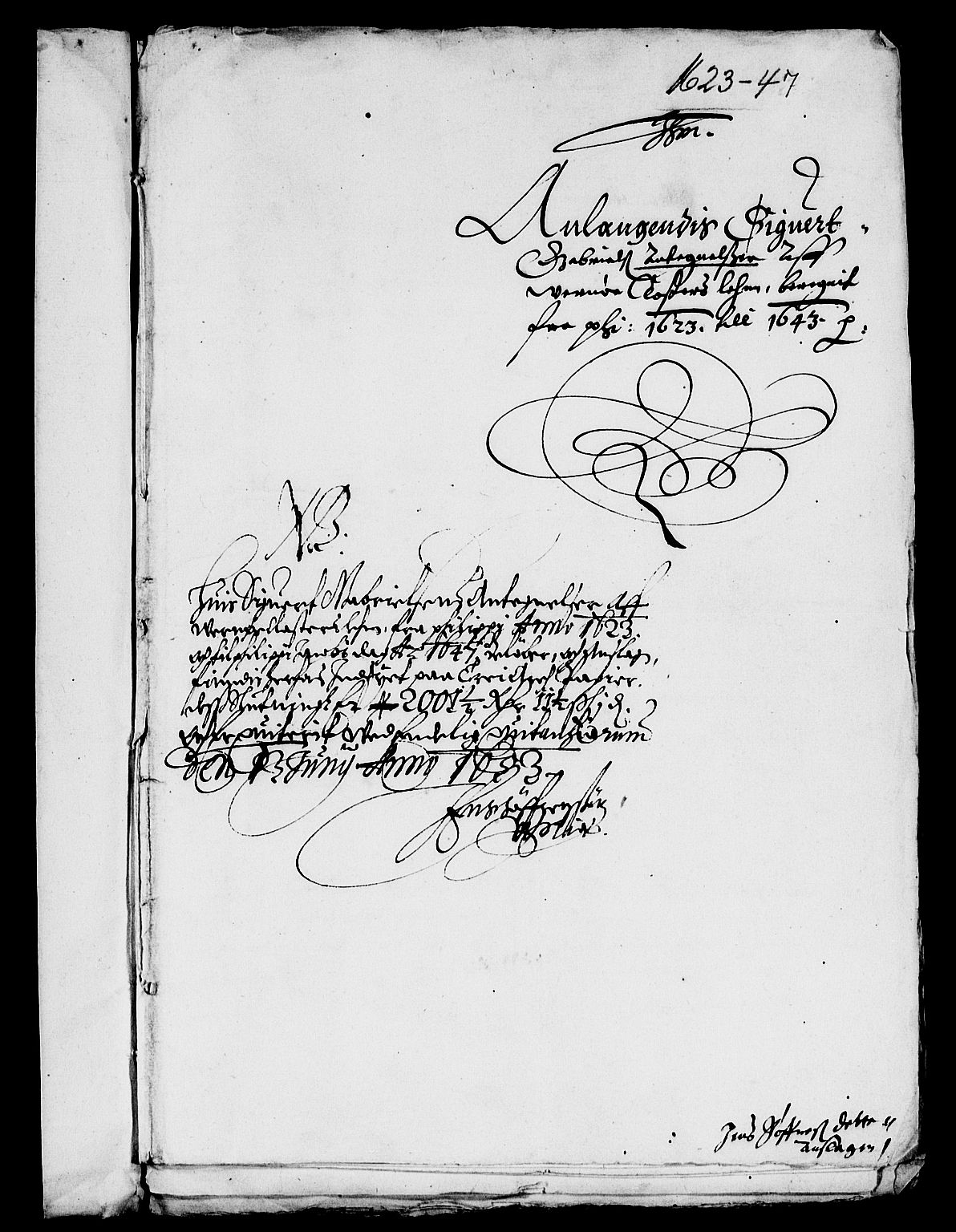 Rentekammeret inntil 1814, Reviderte regnskaper, Lensregnskaper, RA/EA-5023/R/Rb/Rbg/L0007: Verne kloster len, 1623-1647