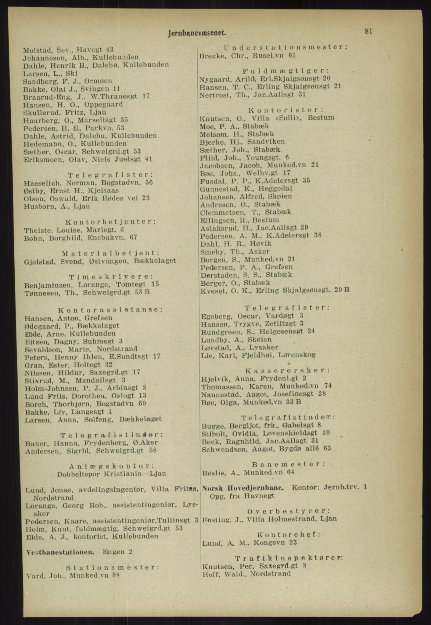 Kristiania/Oslo adressebok, PUBL/-, 1918, p. 88