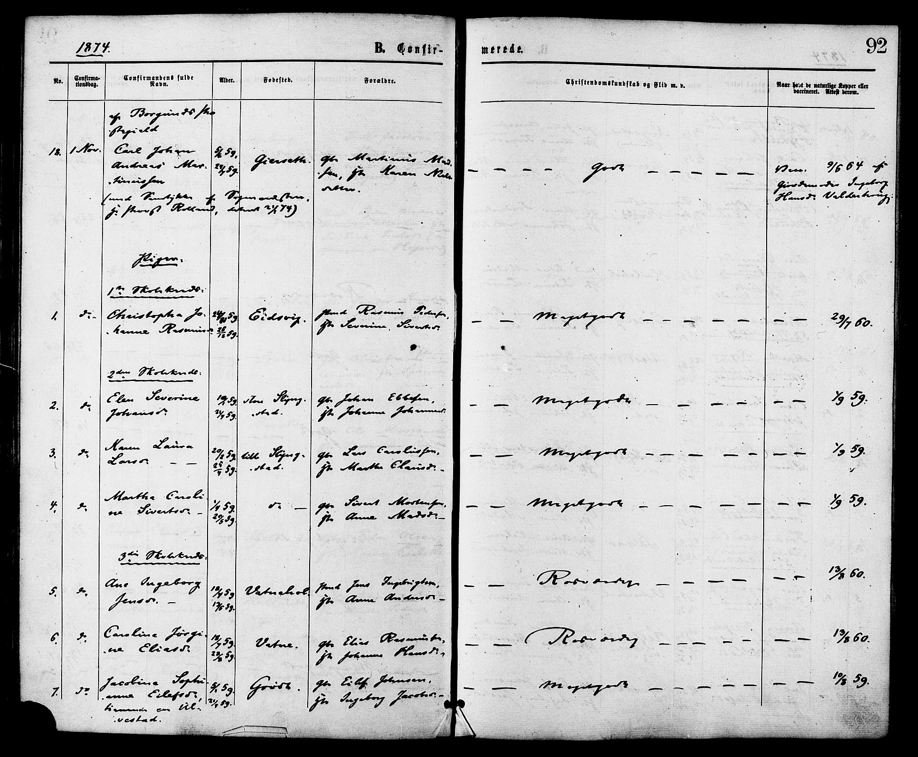 Ministerialprotokoller, klokkerbøker og fødselsregistre - Møre og Romsdal, AV/SAT-A-1454/525/L0373: Parish register (official) no. 525A03, 1864-1879, p. 92