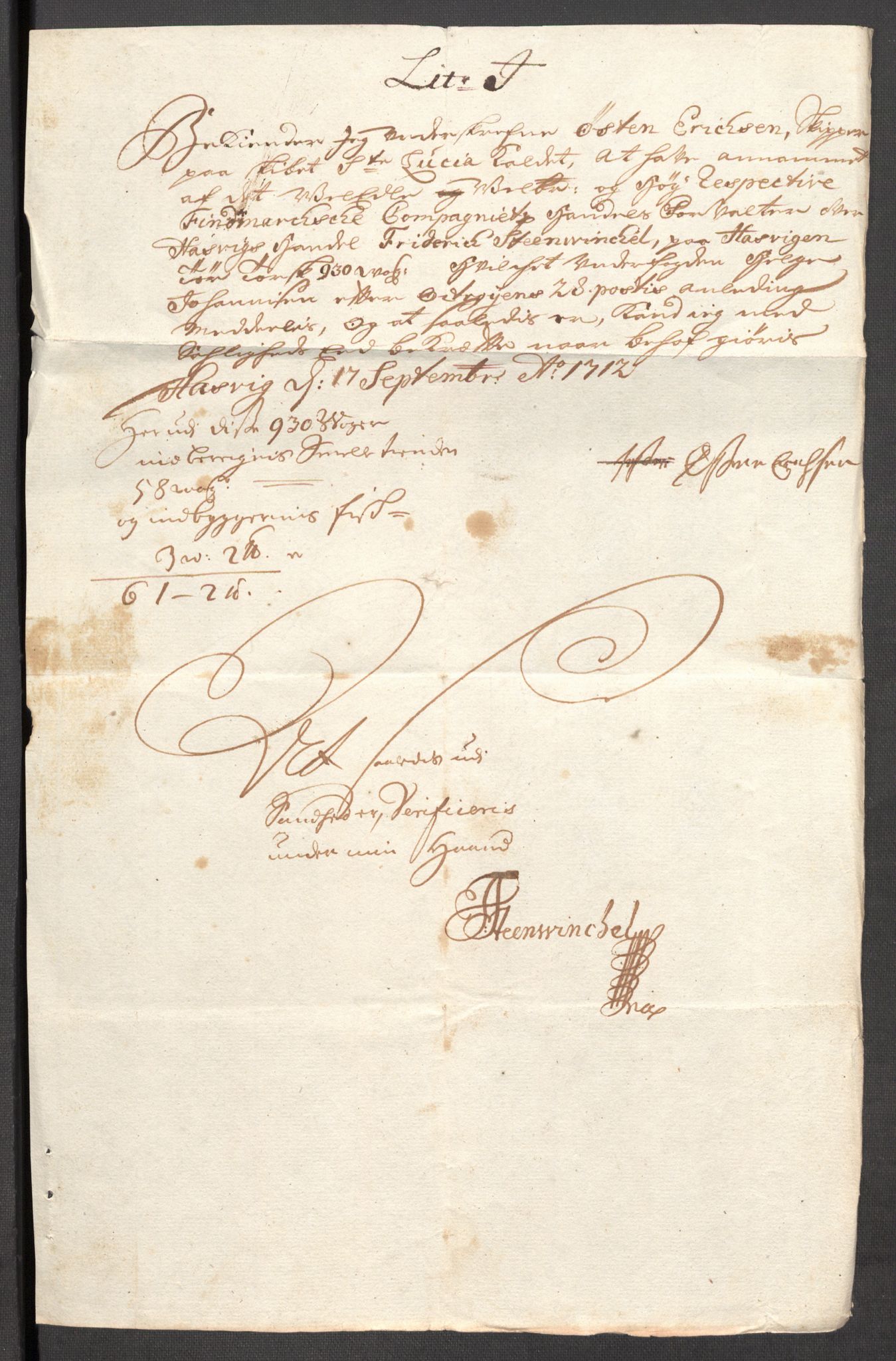 Rentekammeret inntil 1814, Reviderte regnskaper, Fogderegnskap, AV/RA-EA-4092/R69/L4855: Fogderegnskap Finnmark/Vardøhus, 1709-1712, p. 596